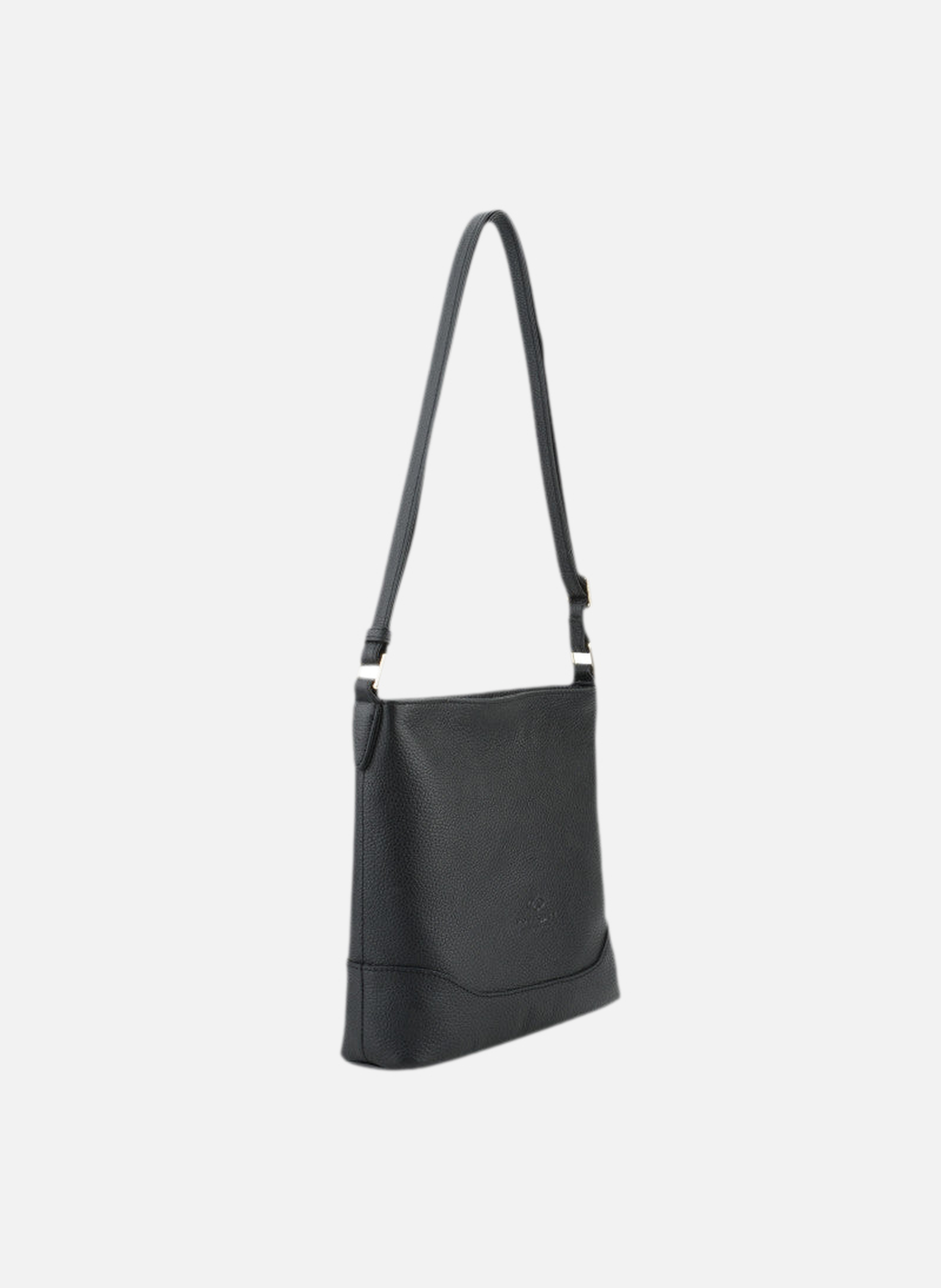 110 magnet | sac porté croisé en cuir de veau grainé POURCHET Noir