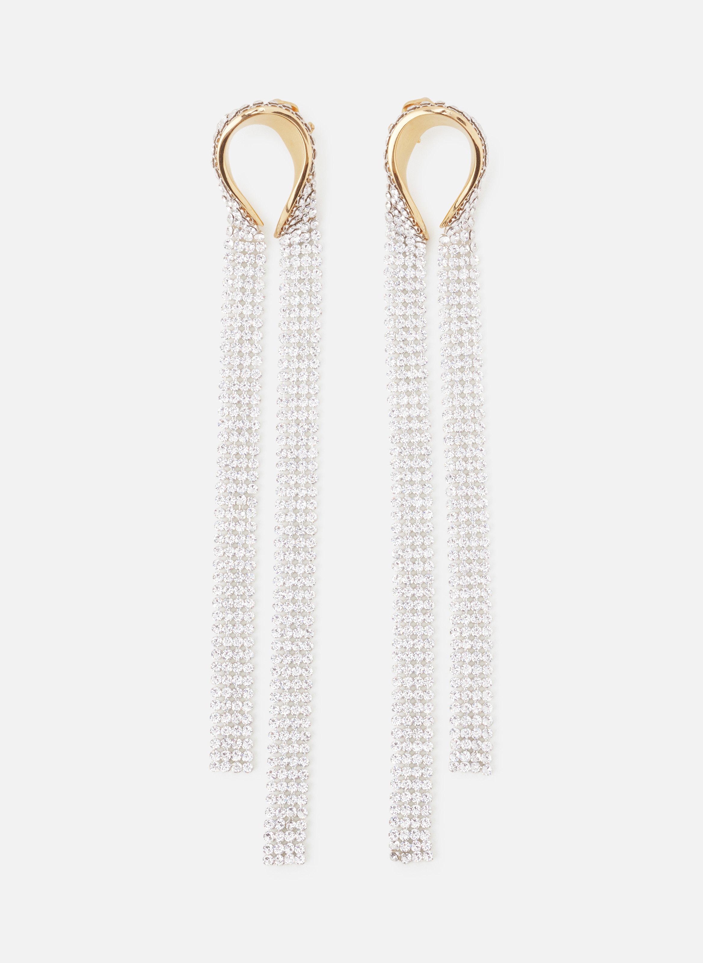 Boucles d'oreille tombantes twist LANVIN Argent