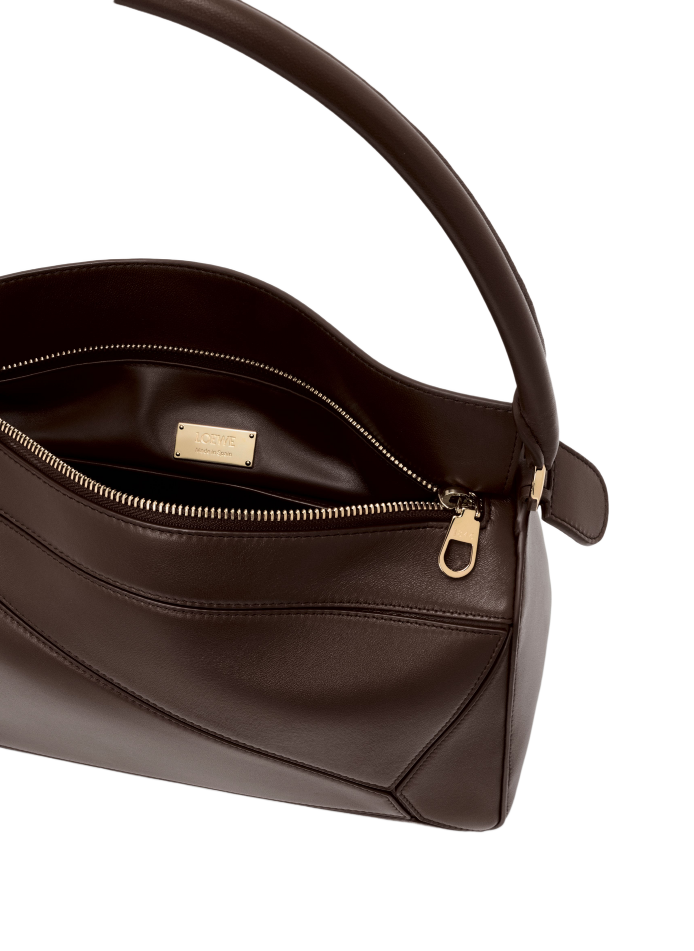 Mittleres Featherlight Puzzle-Tasche aus Lammnappaleder LOEWE Braun