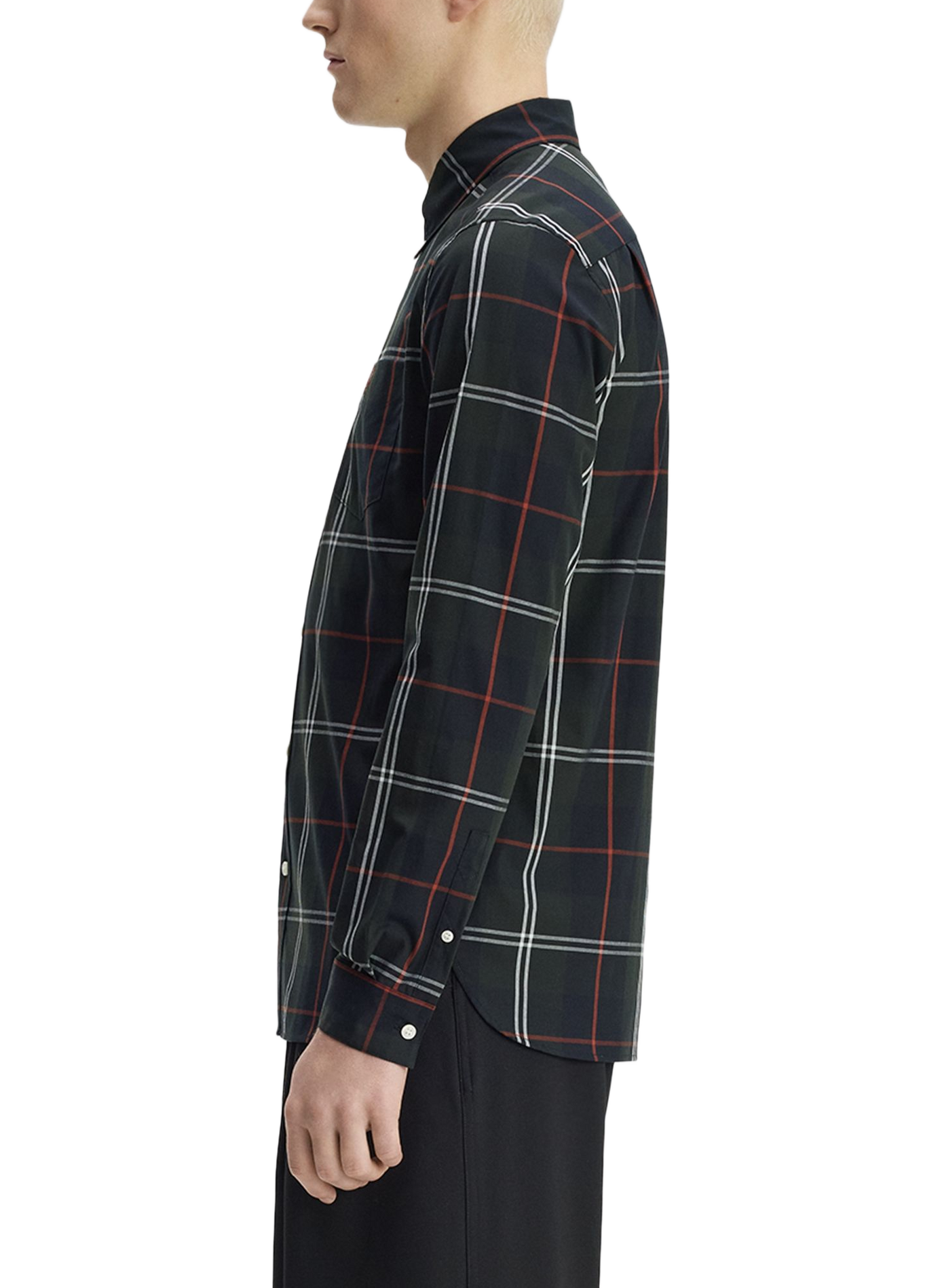 Chemise col classique en coton FRED PERRY Vert