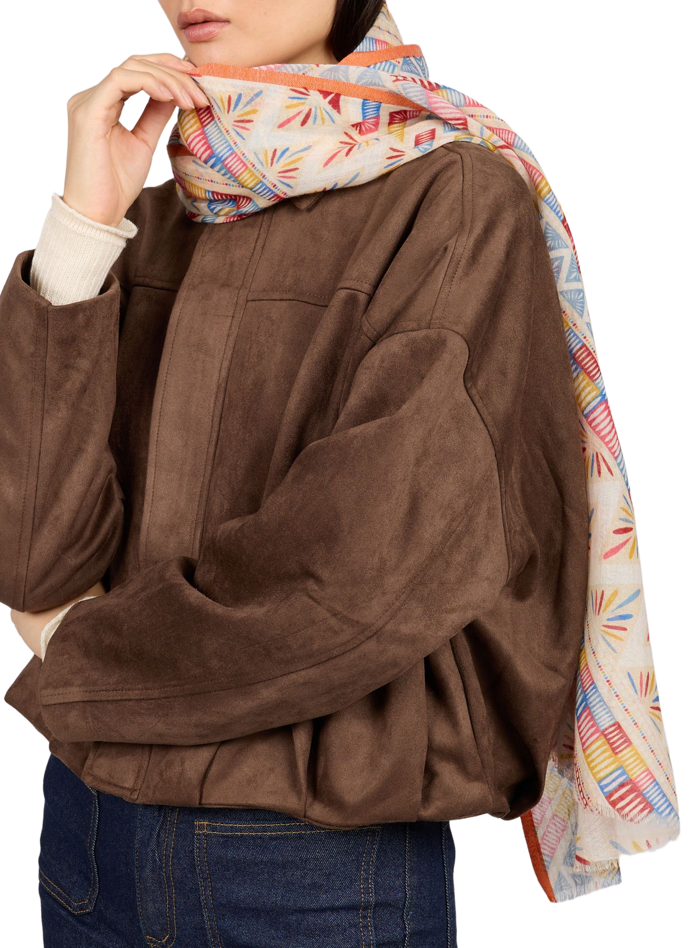 Foulard en laine mélangée AU PRINTEMPS PARIS Multicolore