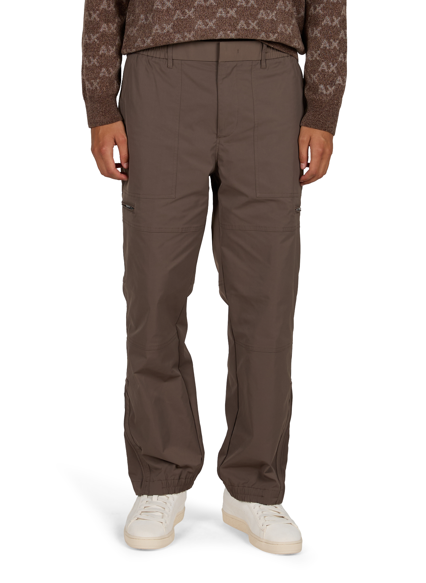 Solid color elastic waist pants | Beige ARMANI EXCHANGE Men
