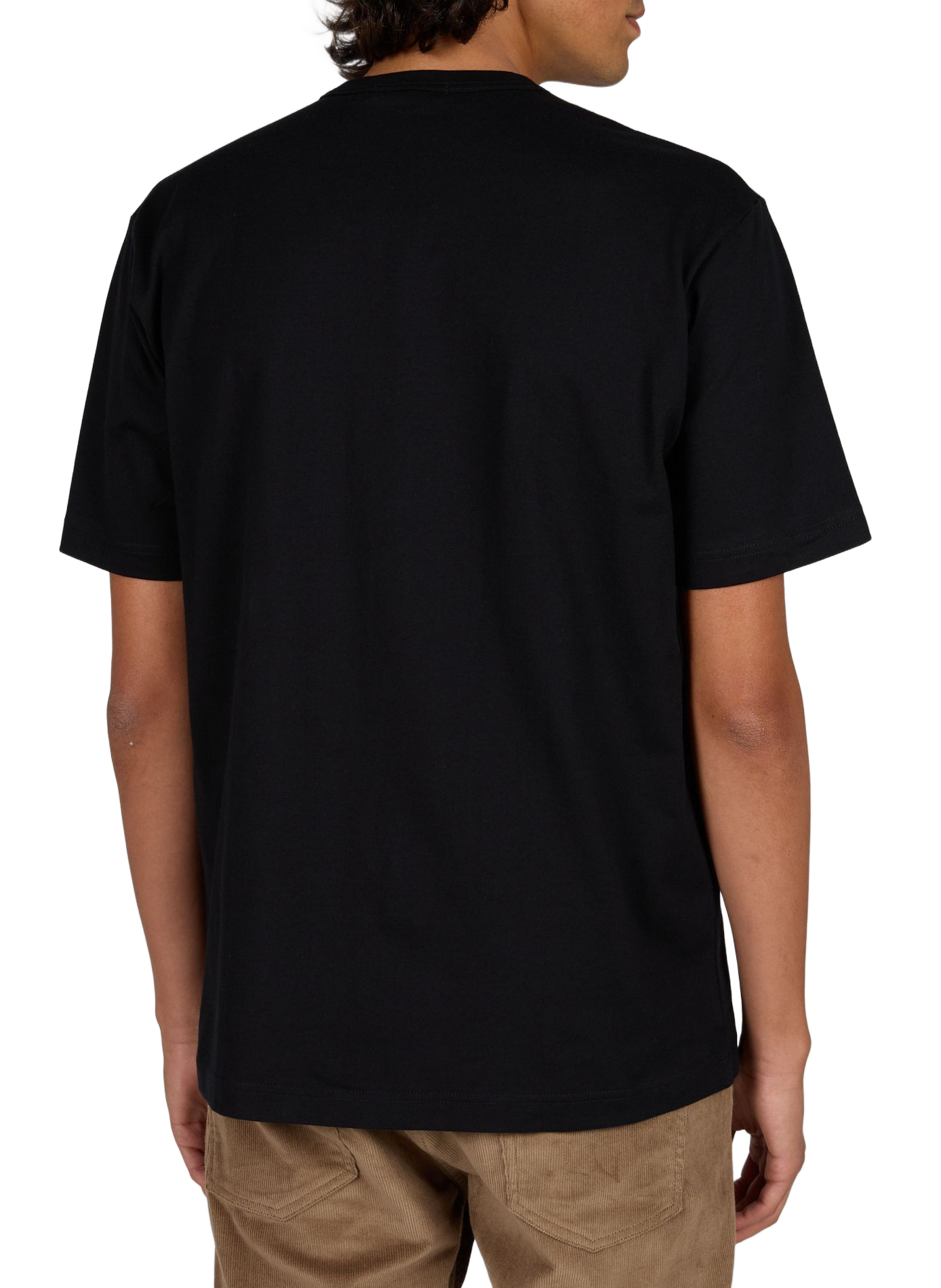 T-shirt droit sérigraphié en coton COMME DES GARCONS HOMME Noir