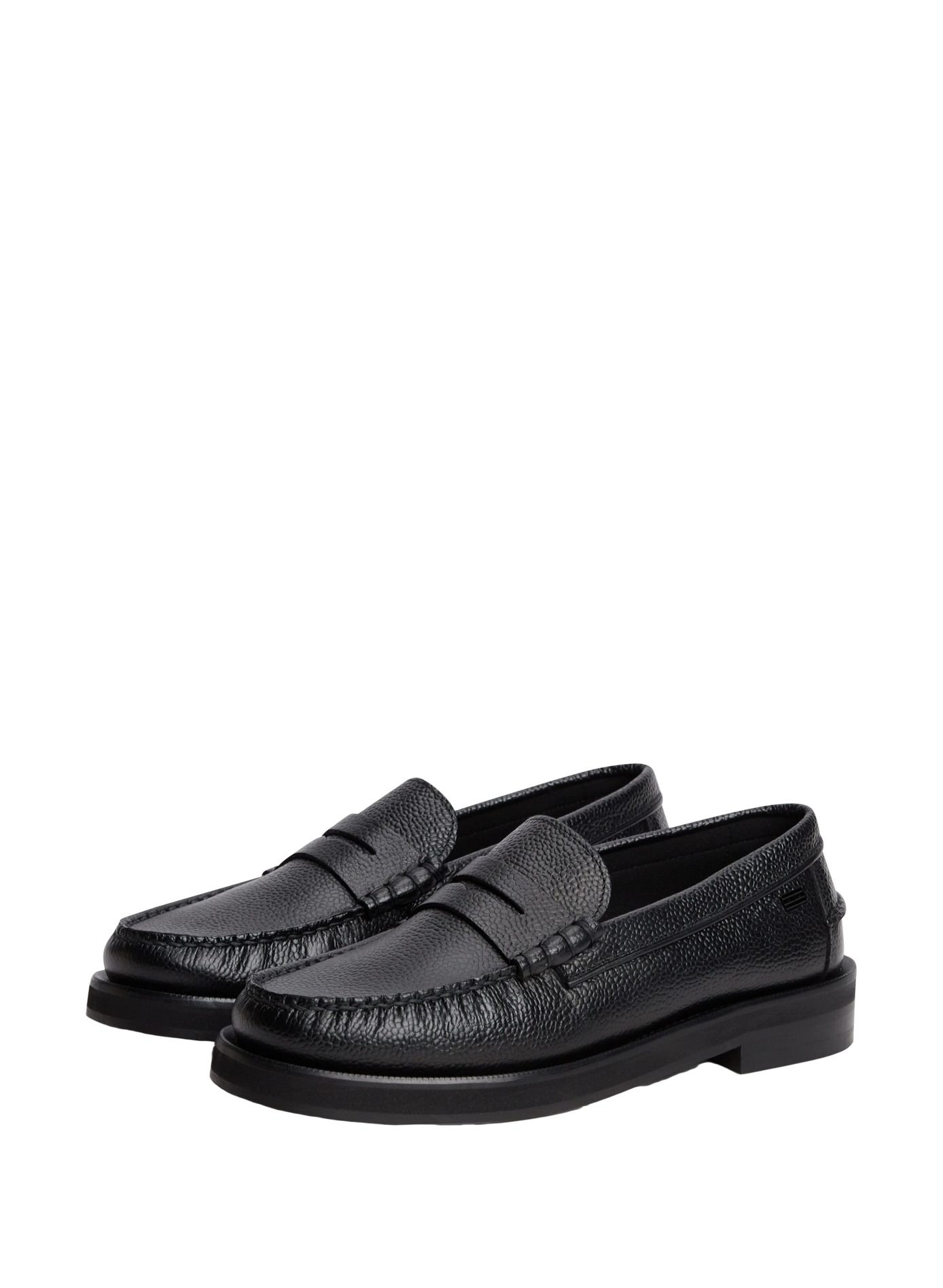 Leren mocassins TOMMY HILFIGER Zwart