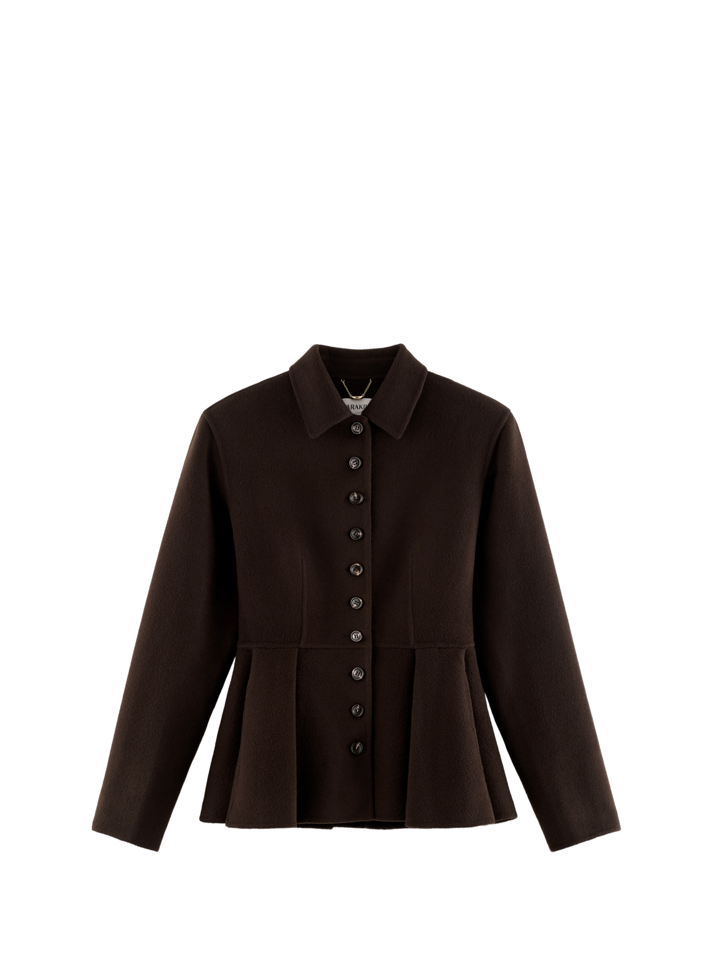 Peplum jacket in a wool blend ARAKII Brown