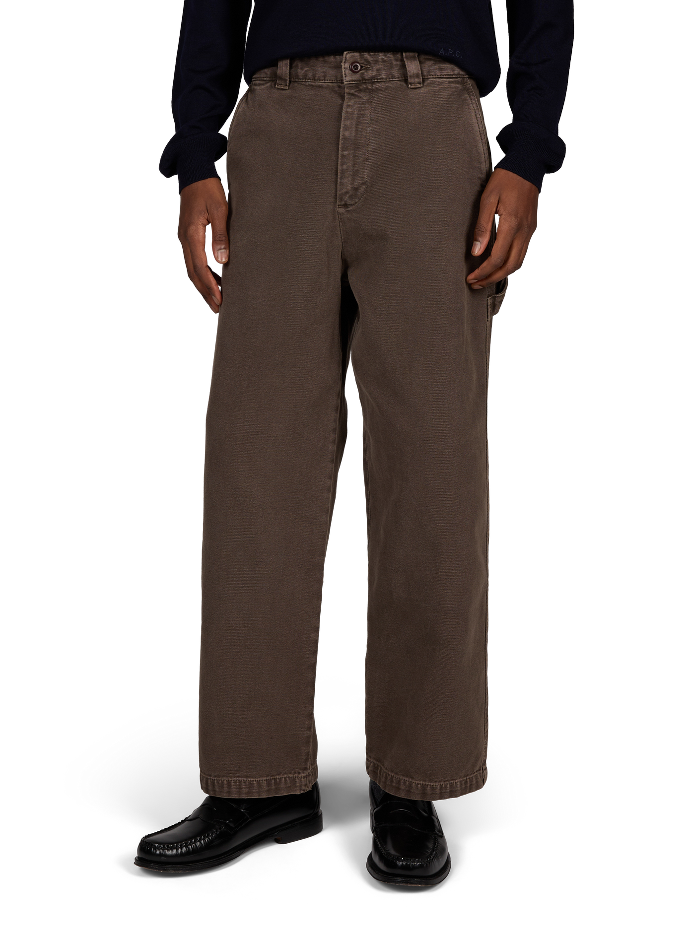 Straight cotton trousers  | Brown A.P.C. Men