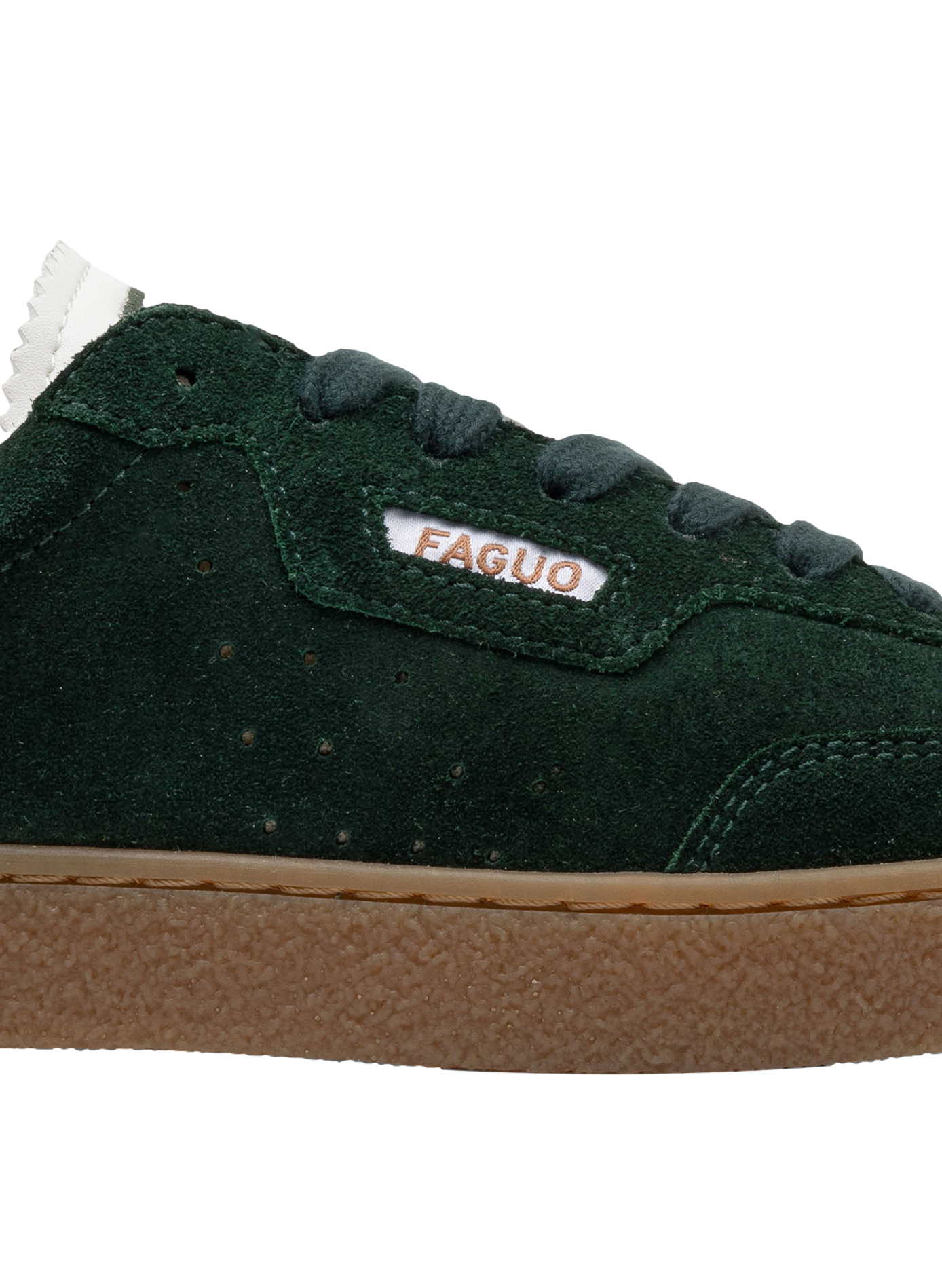 Low-top Lumbo sneakers in mixed leather. FAGUO Grey