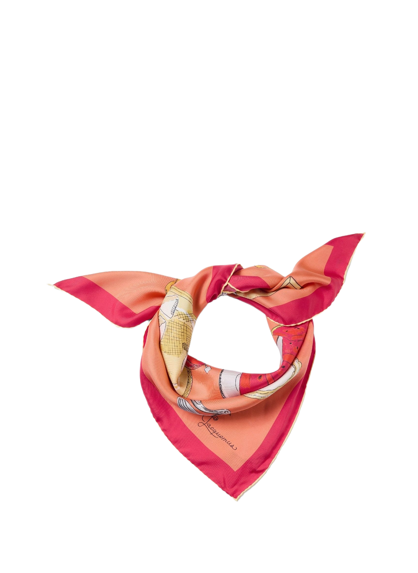 Le grand foulard Cocktail en soie JACQUEMUS Multicolour