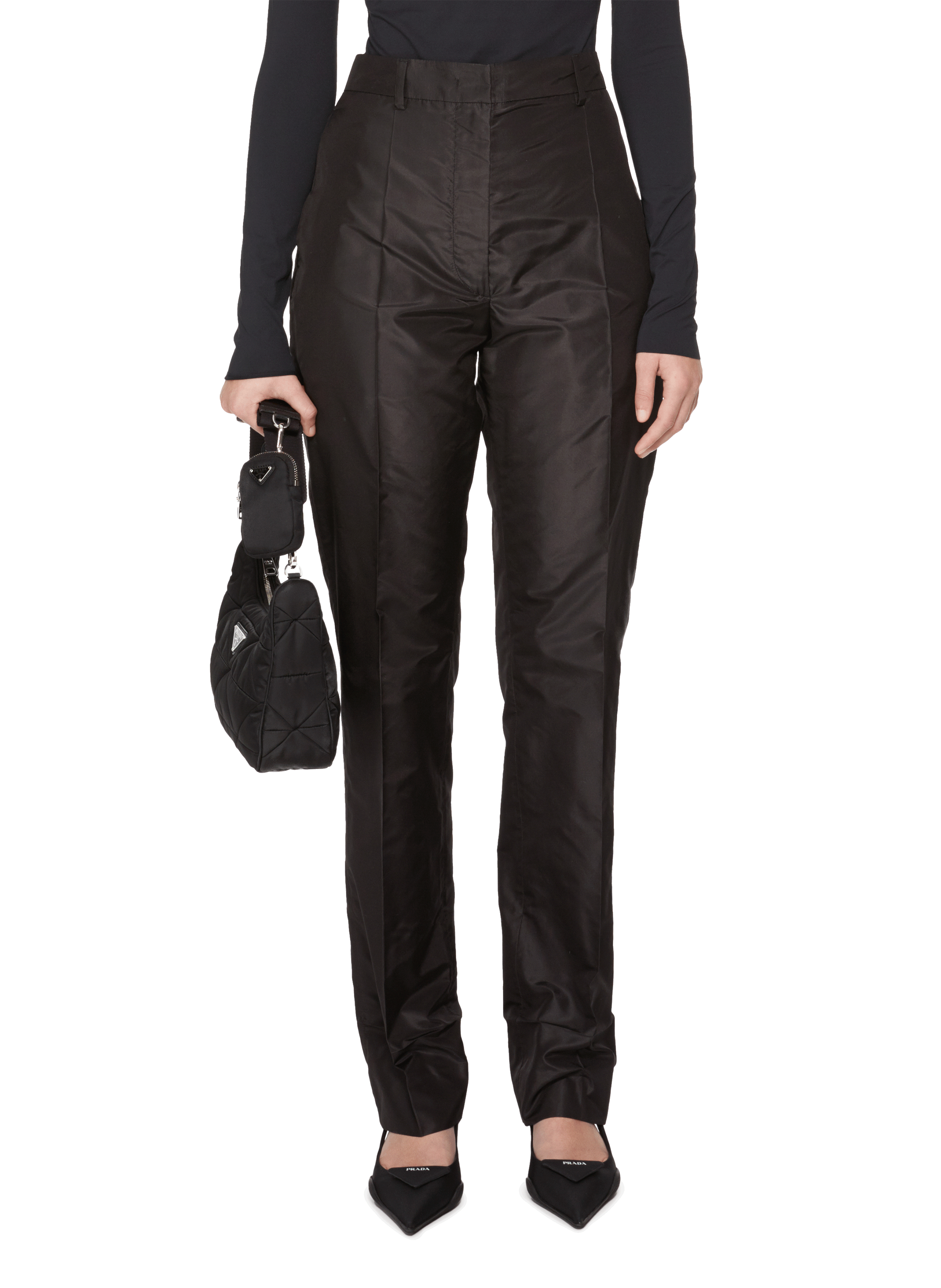 PRADA Pantalon en soie Noir
