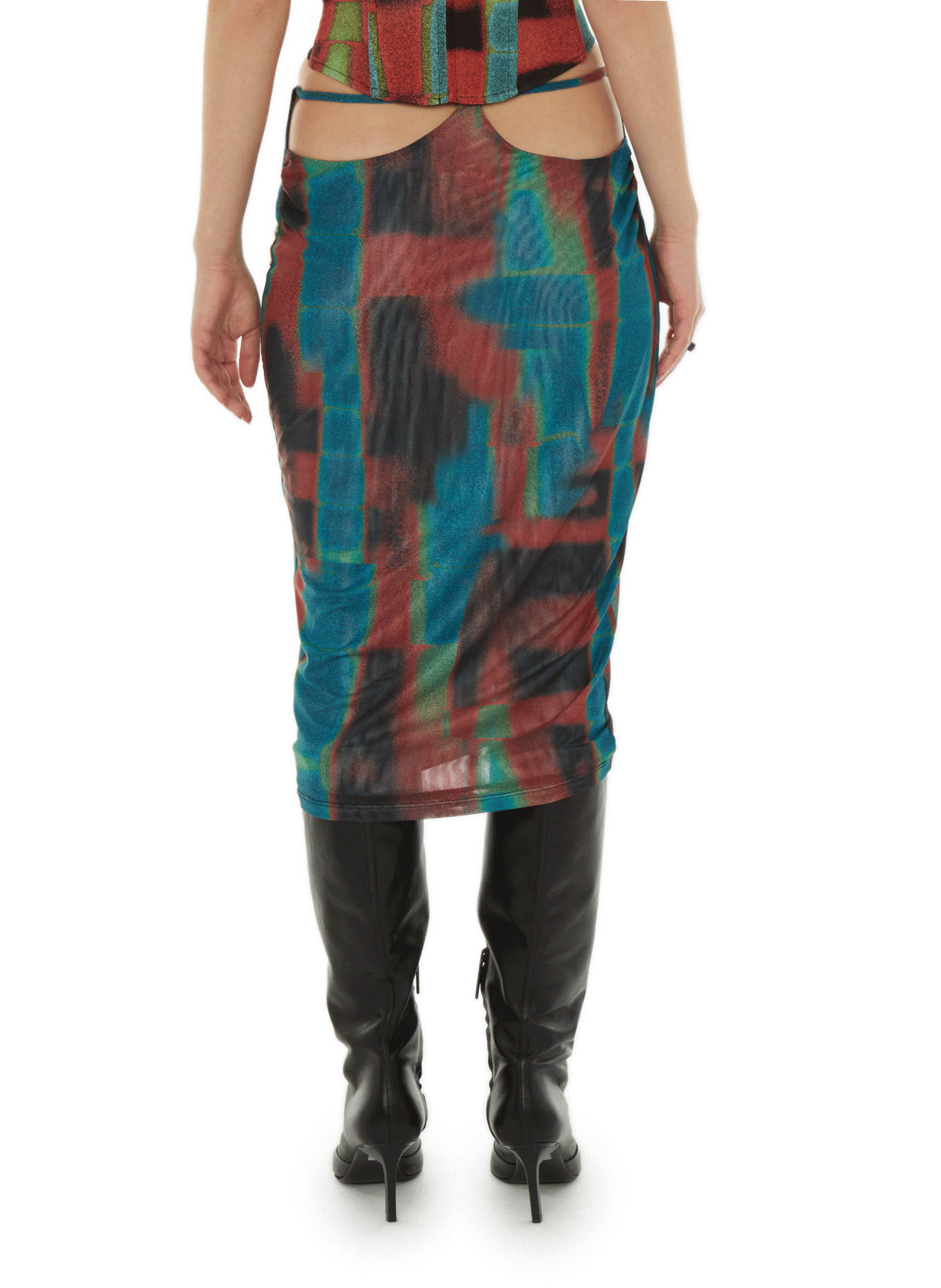 Jupe midi MIAOU Multicolore