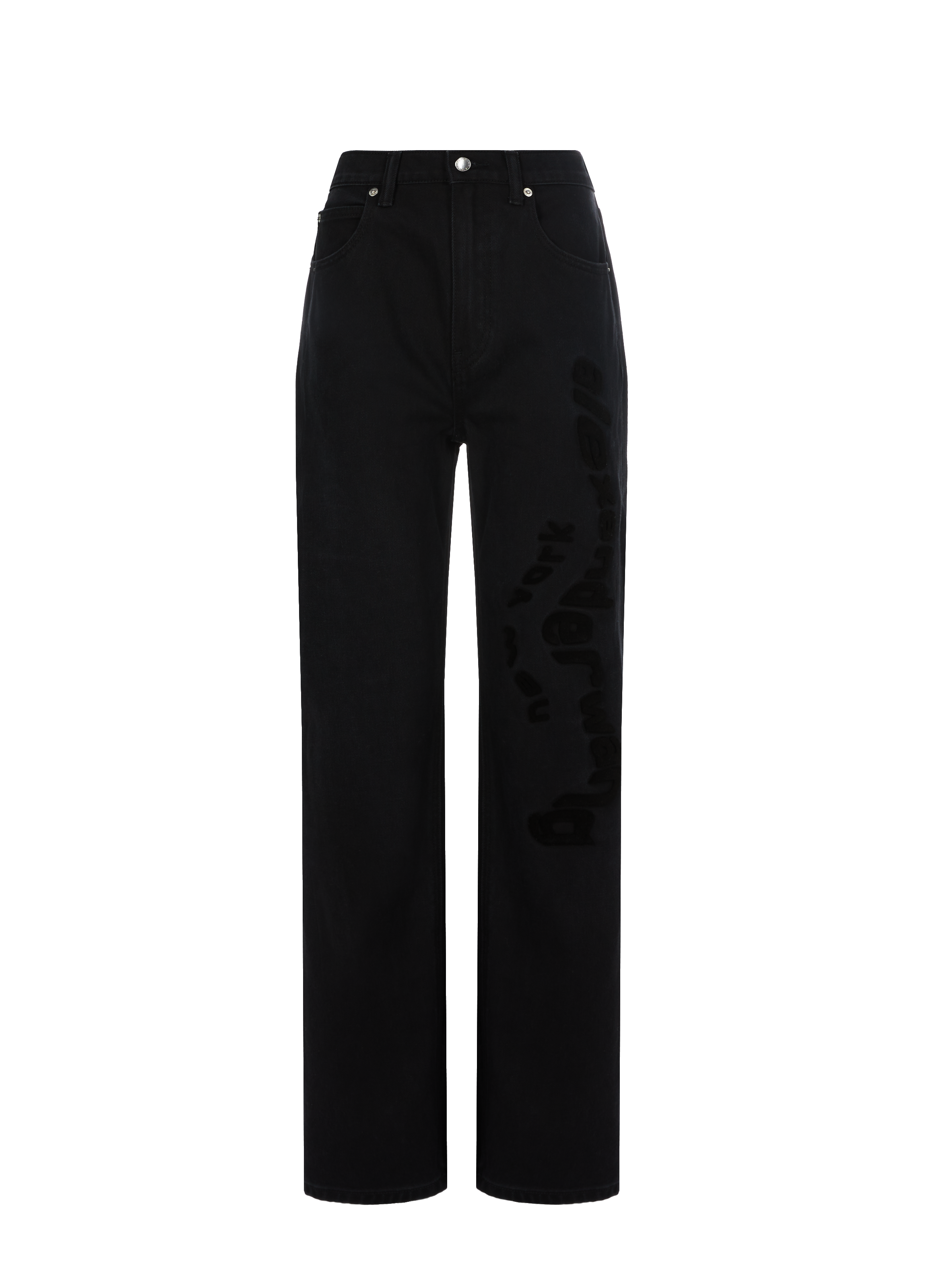 Jean mom en coton  ALEXANDER WANG Noir