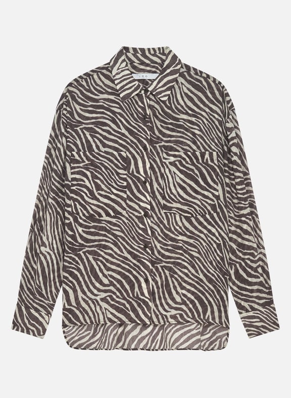 Chemise oversize imprimée farri Marron by IRO IRO Chemise oversize imprimée farri Marron