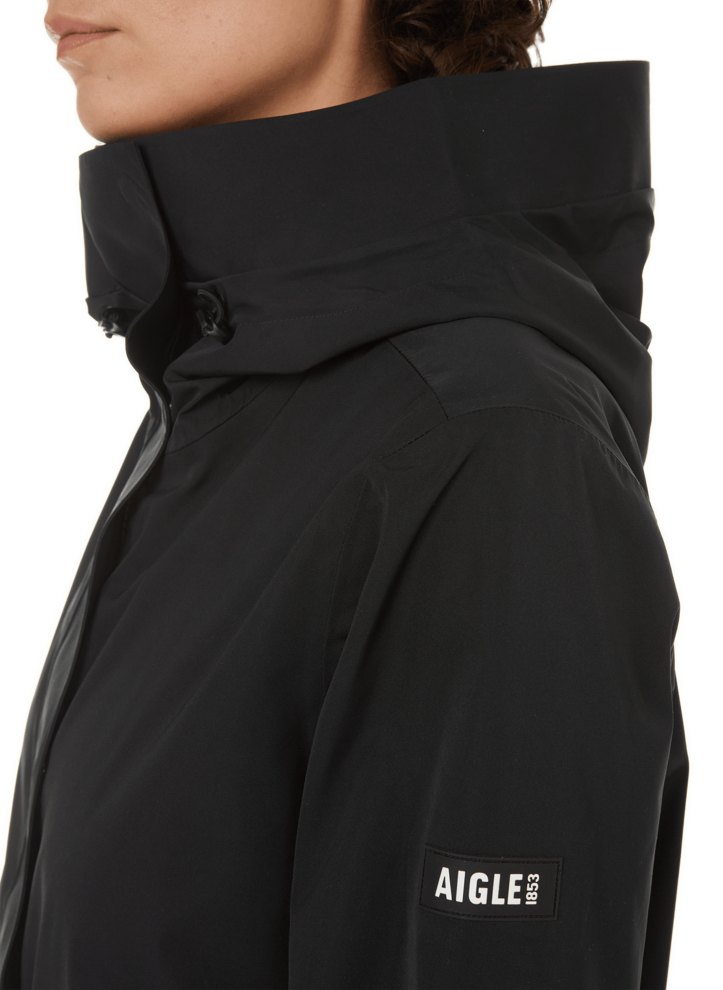 Veste imperméable à capuche AIGLE Noir