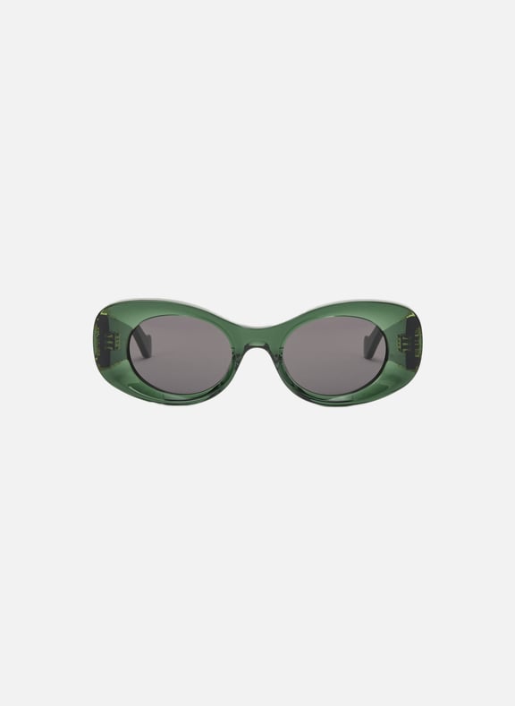 Beveled Oval Maxi Anagram Sunglasses Green by LOEWE LOEWE Beveled Oval Maxi Anagram Sunglasses Green