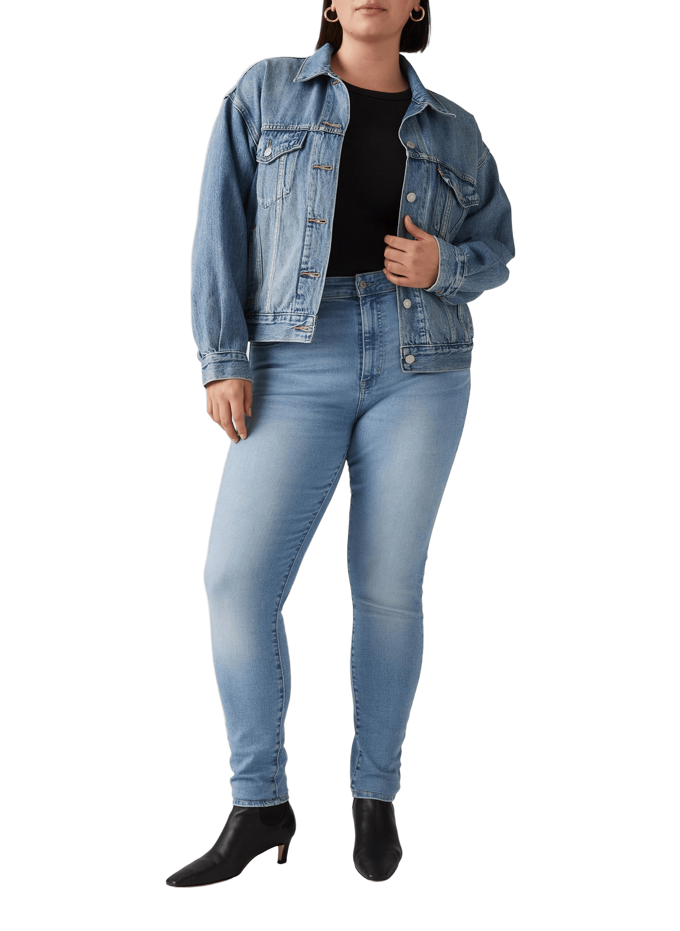 Jean skinny taille haute 721 Bleu