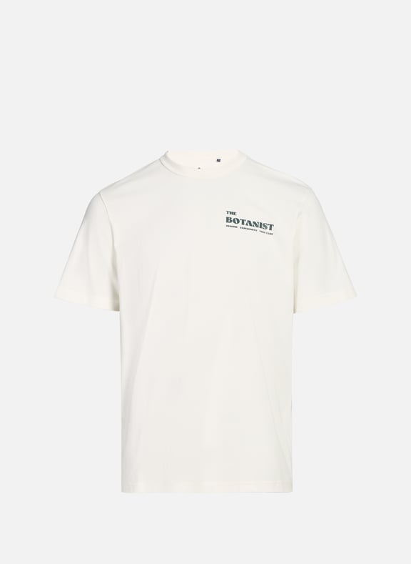T-shirt imprimé en coton mélangé Beige by FAGUO FAGUO T-shirt imprimé en coton mélangé Beige