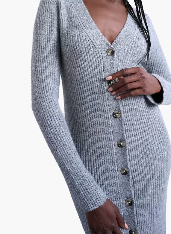 Midi cardigan dress in blended wool Grey Topshop - Women | Printemps.com Midi cardigan dress in blended wool Grey Topshop - Women | Printemps.com