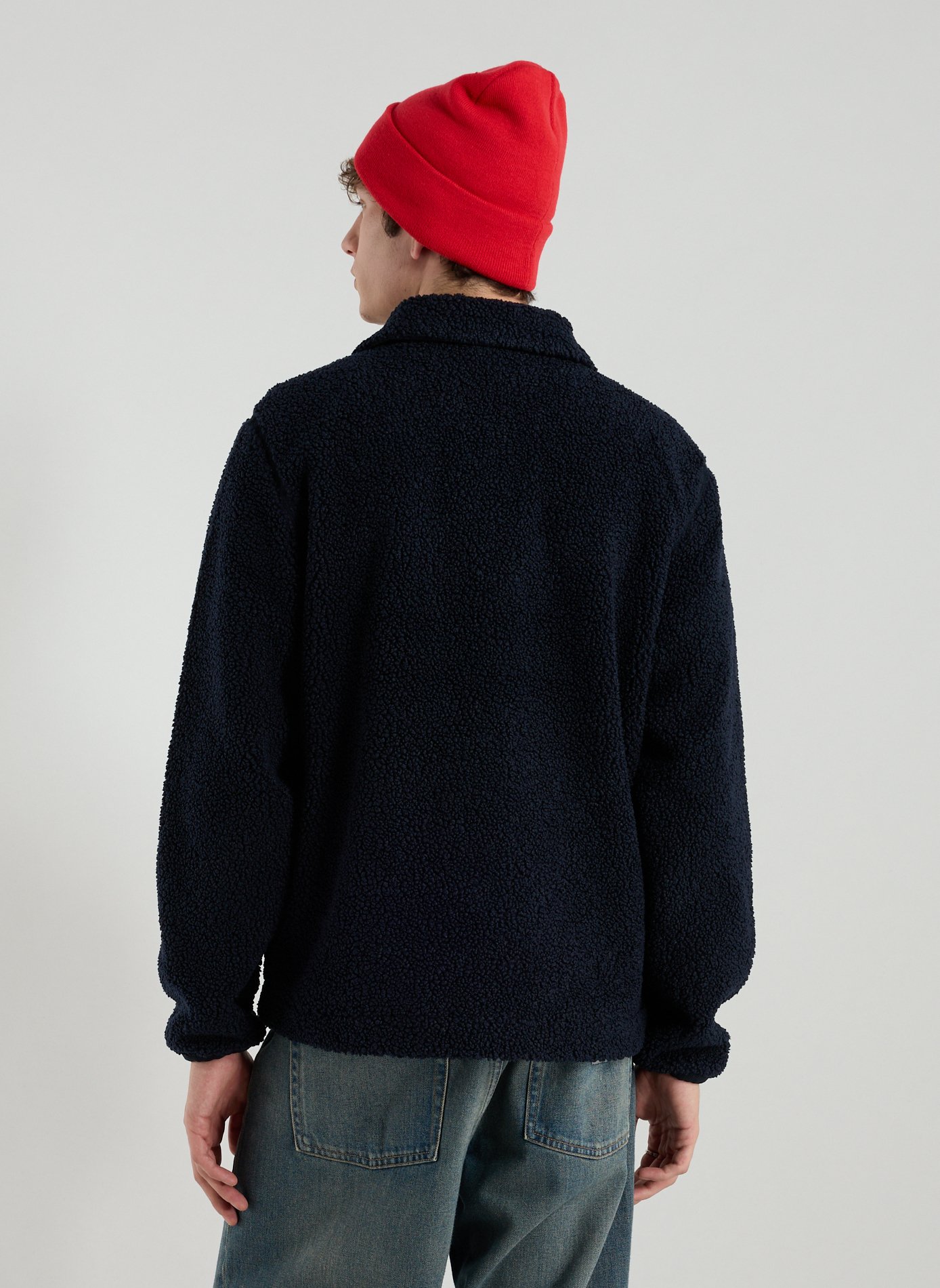 Shearling Classic Collar Overshirt K-WAY Blue