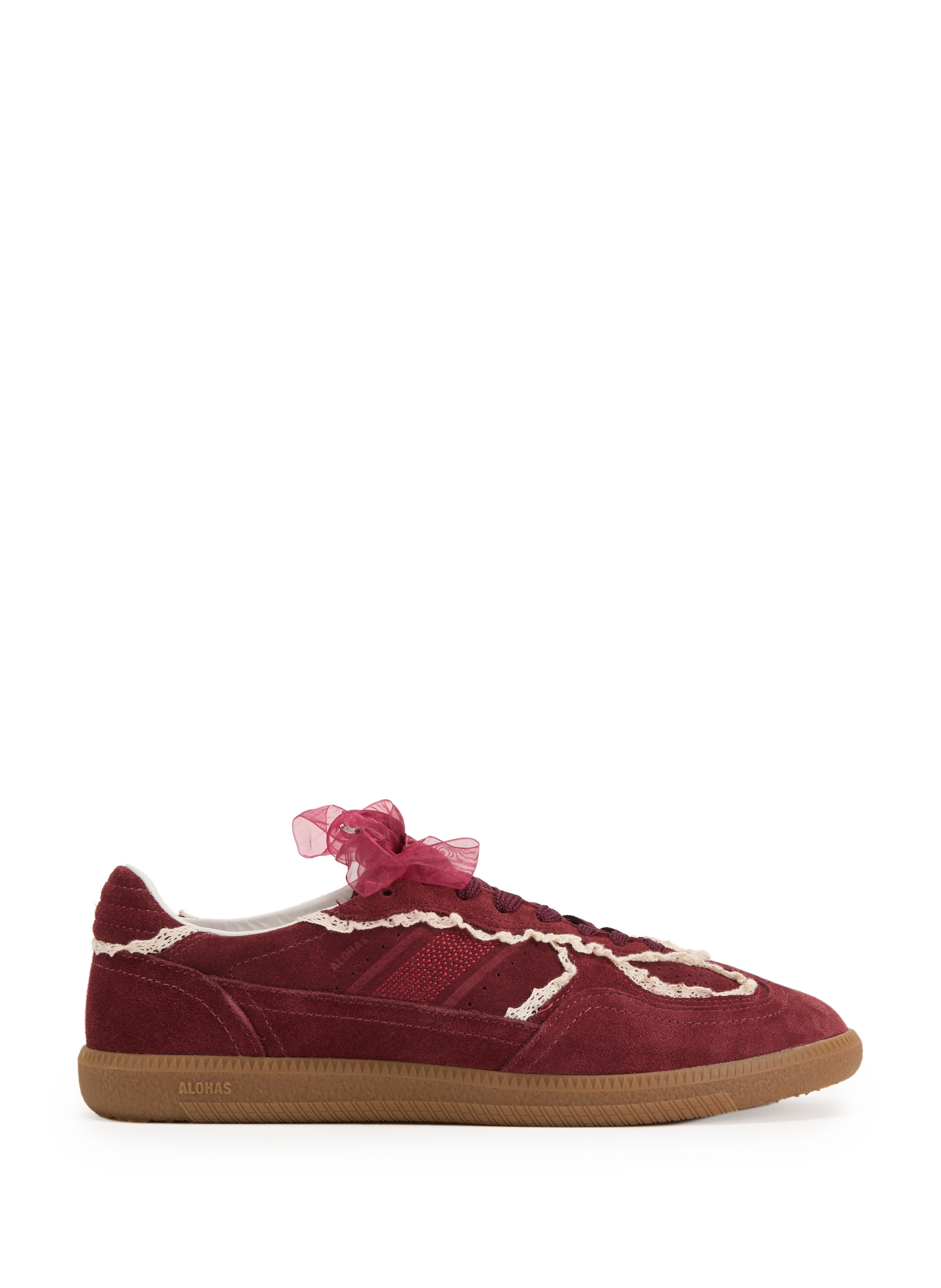ALOHAS Baskets en cuir et crochet  Red