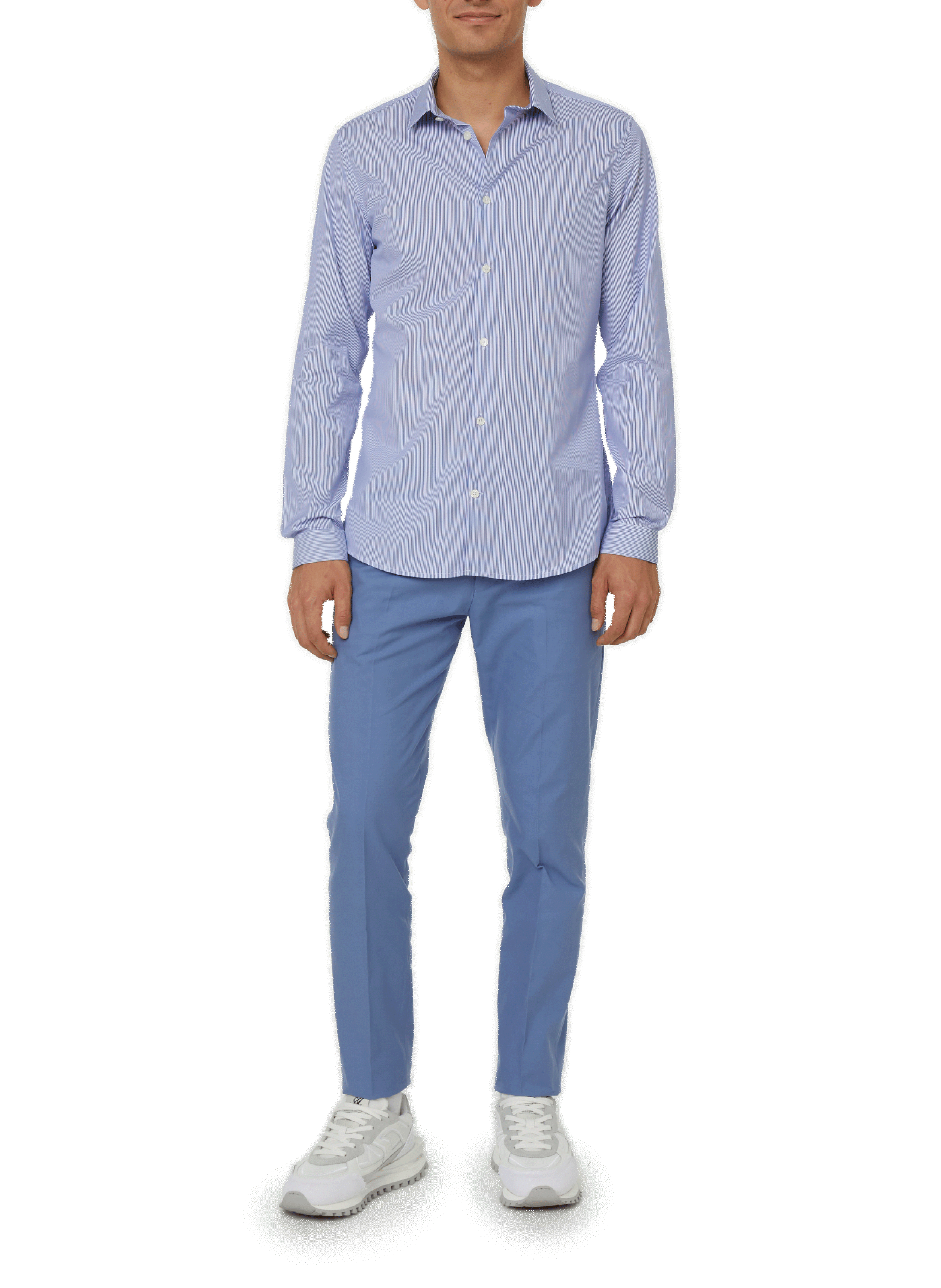 Striped slim-fit shirt AU PRINTEMPS PARIS Blue
