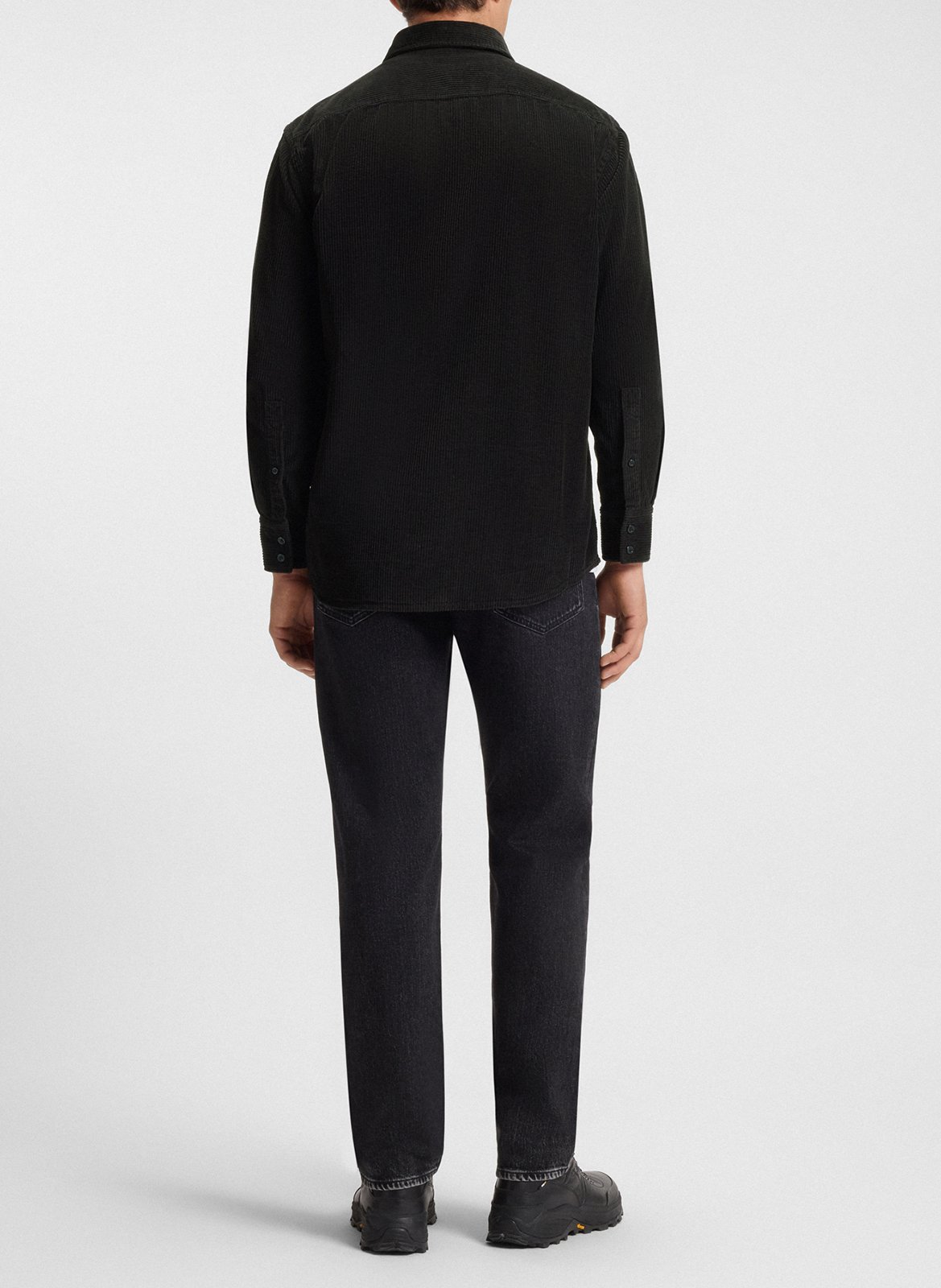 Chemise col classique en coton BOSS Noir