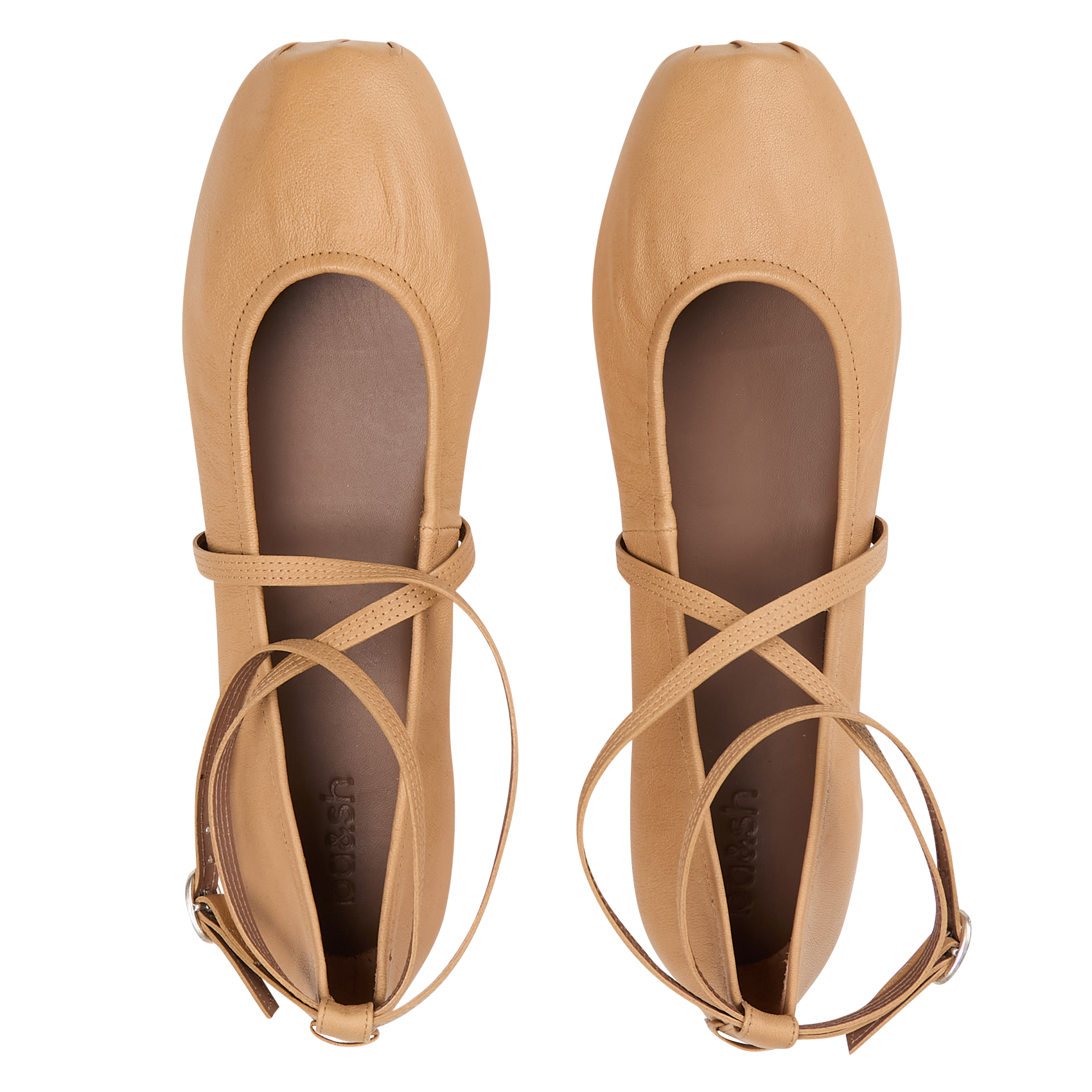 Ballerines en cuir calda BA&SH Beige