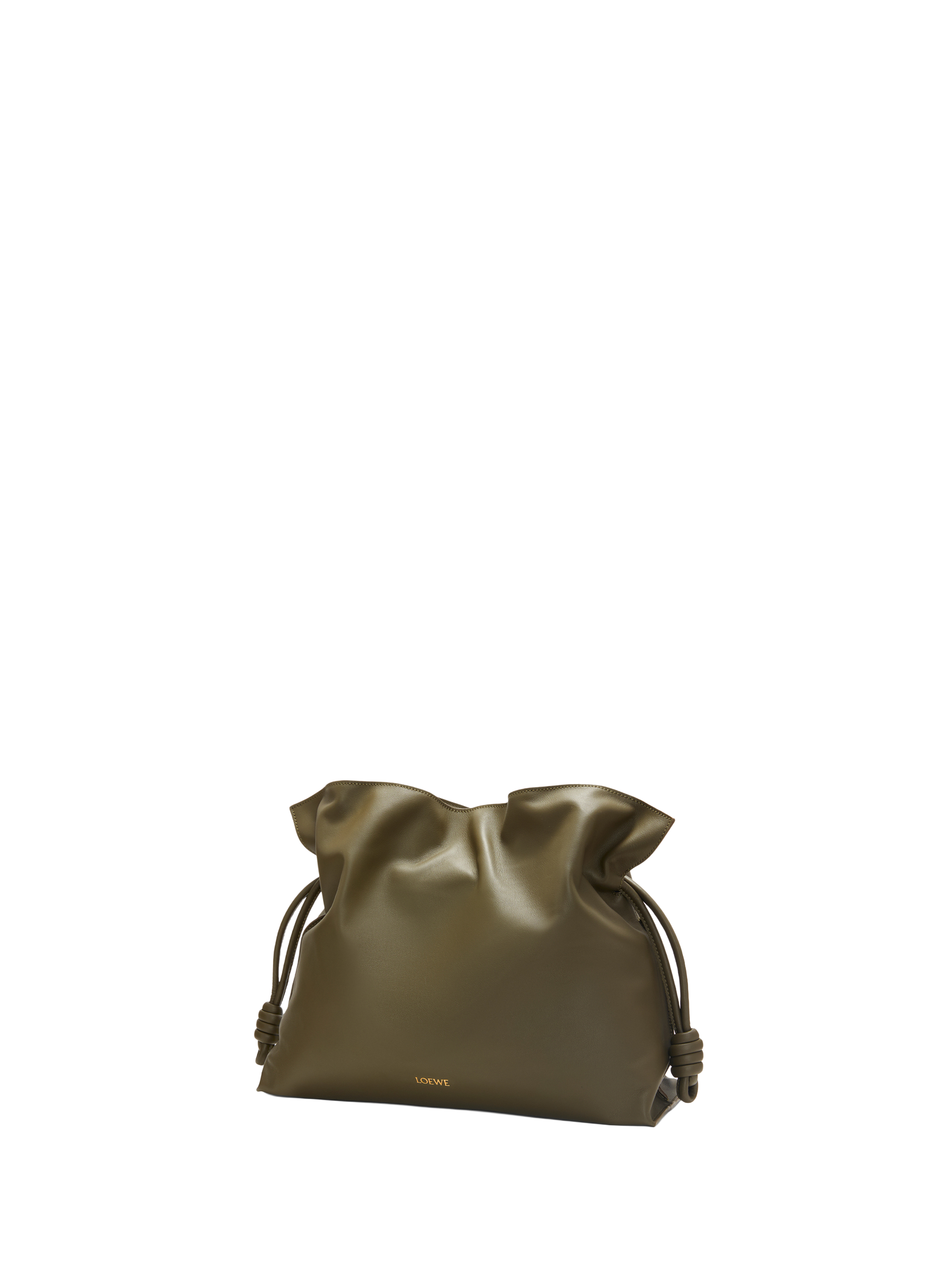 Flamenco clutch Large model in nappa calf leather LOEWE Khaki