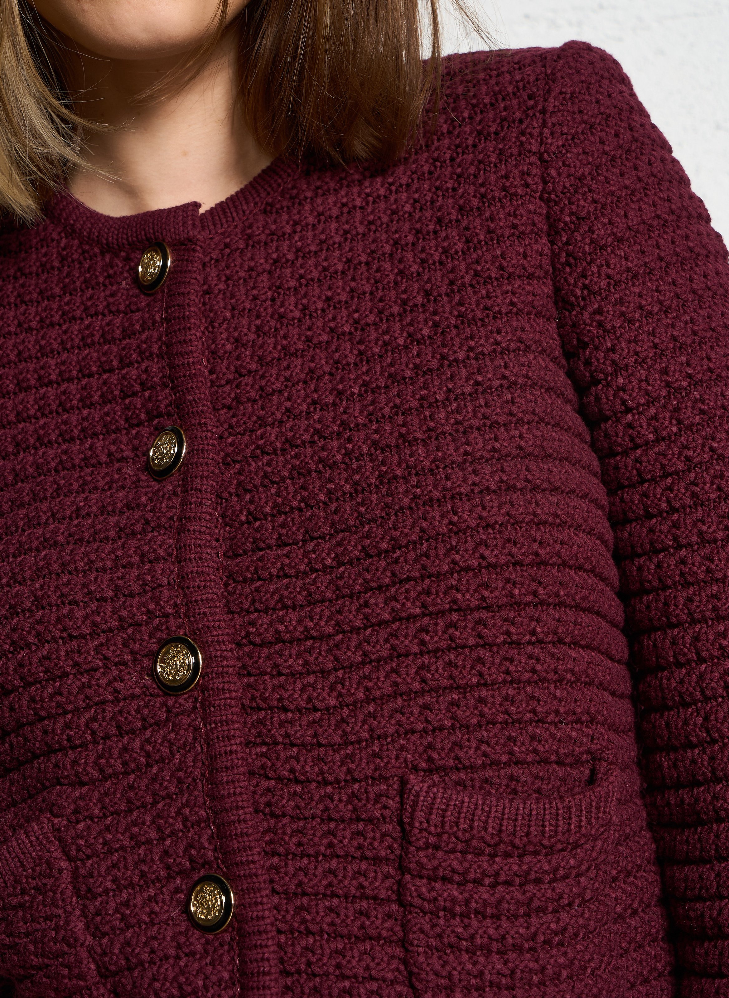 Gilet manches longues en coton mélangé gaspard BA&SH Violet