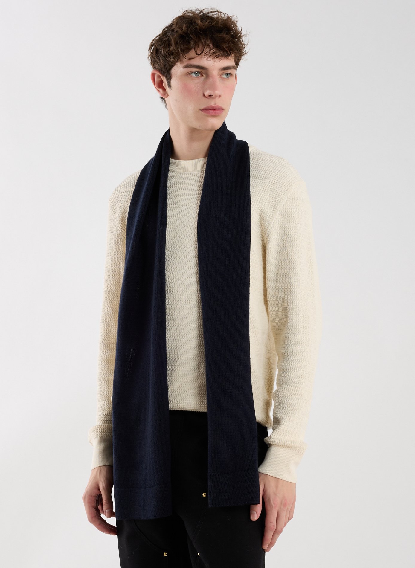 Wool-blend scarf ARMANI EXCHANGE Blue