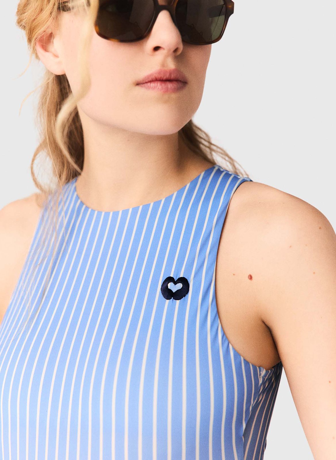 Body moulant à rayures MAJE Bleu