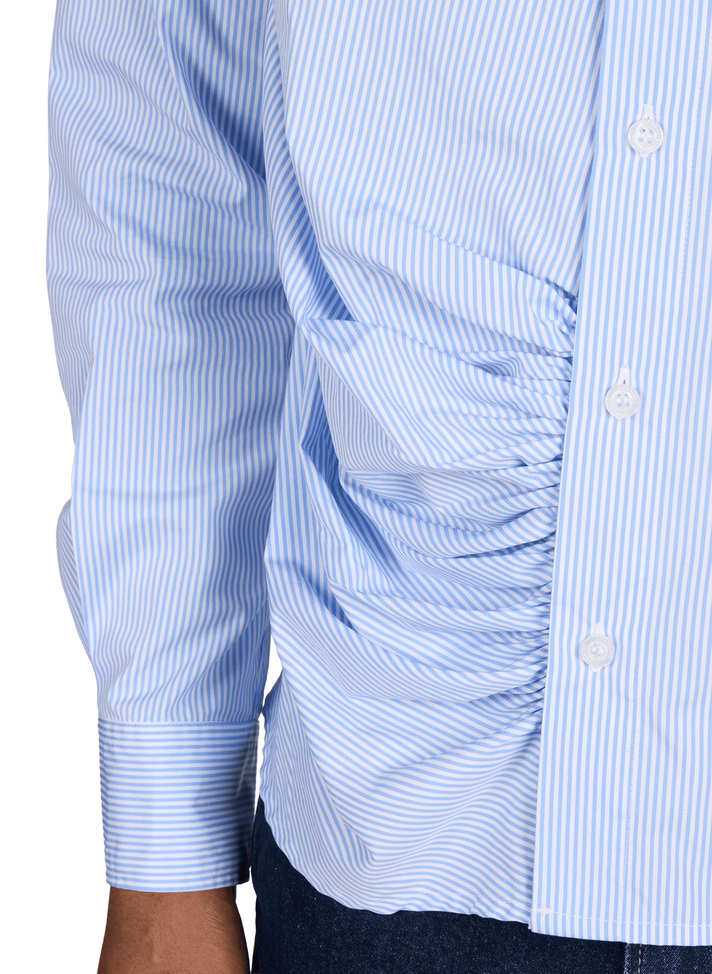 Chemise asymétrique en coton 3 PARADIS Bleu