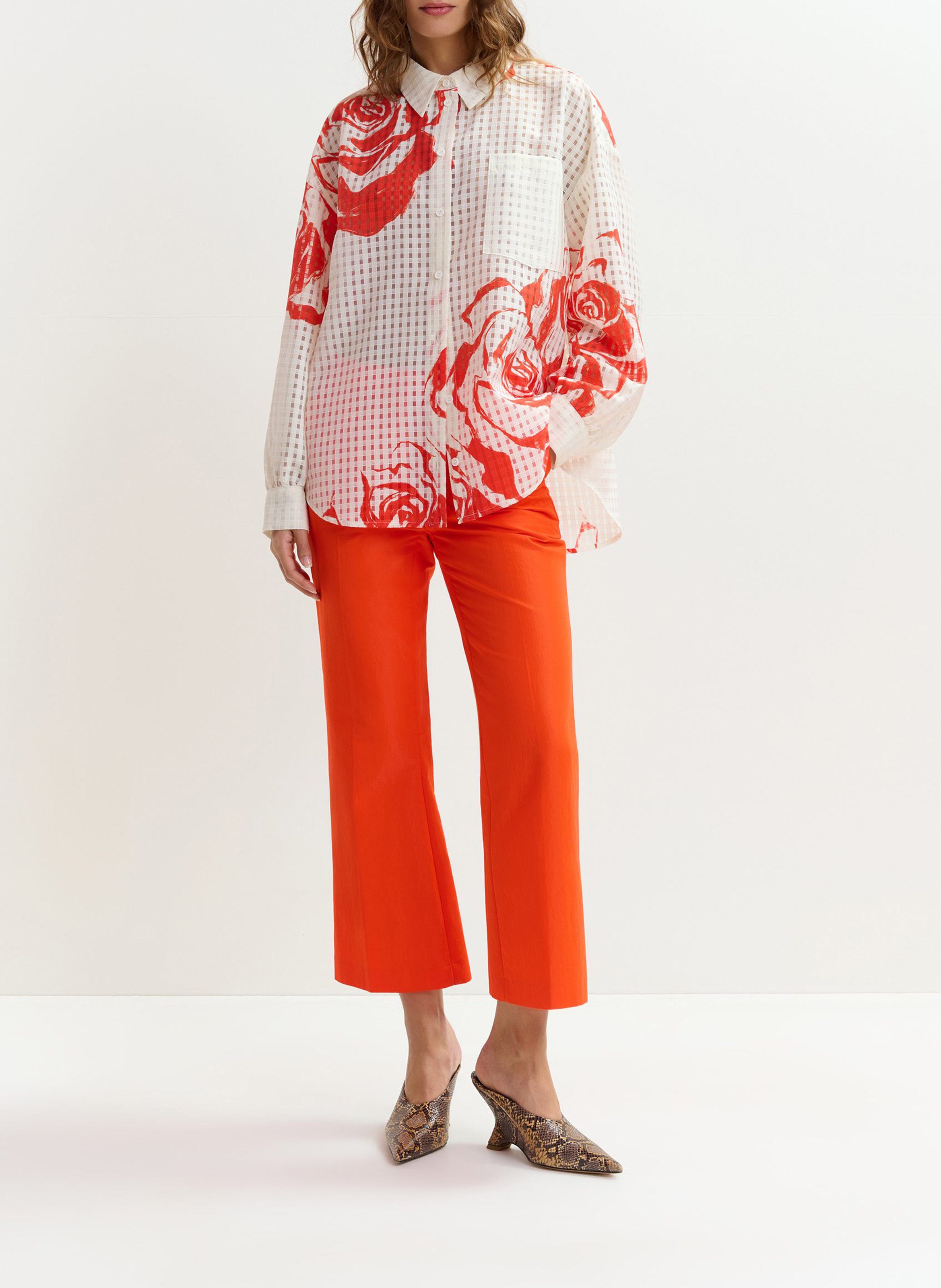 Chemise col classique imprimée jorange ESSENTIEL ANTWERP Blanc