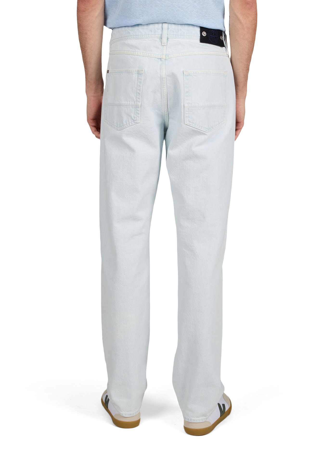 Jean droit en coton STONE ISLAND Bleu