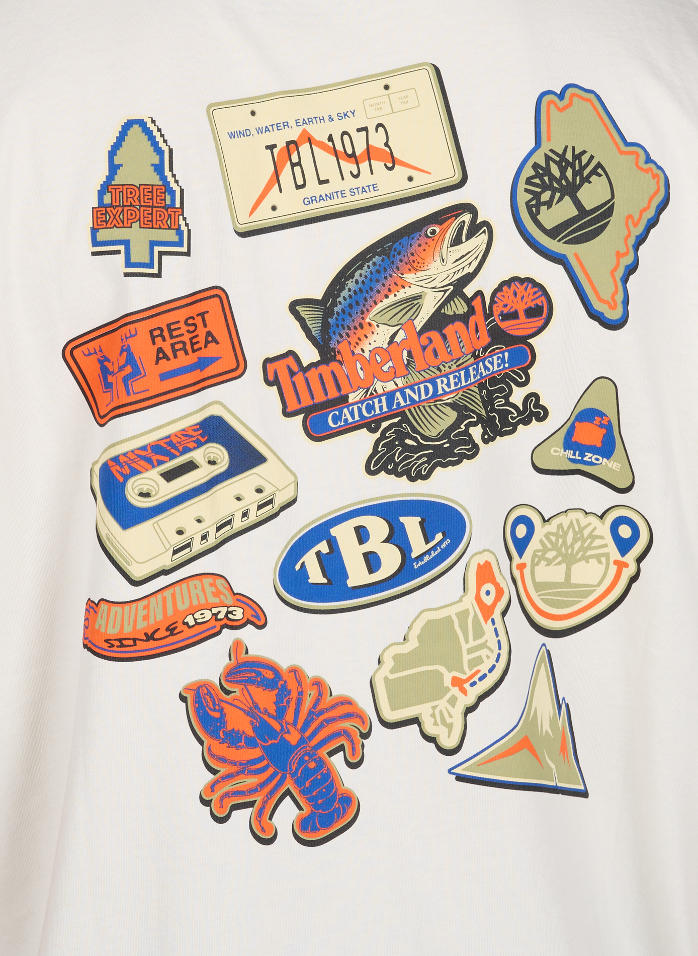 Printed cotton T-shirt TIMBERLAND White