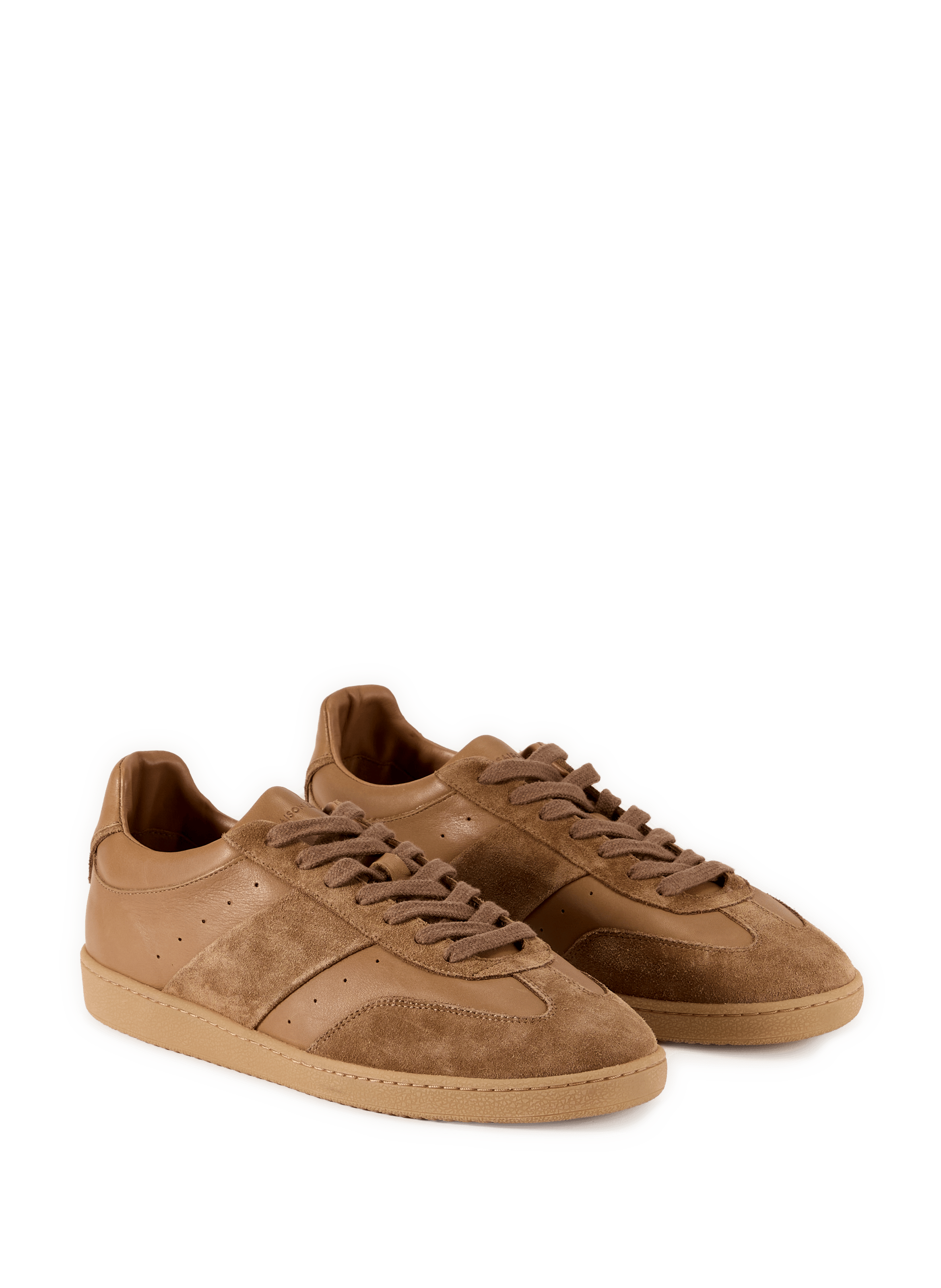 Baskets Saloon en cuir et coton mélangés SAISON 1865 Marron