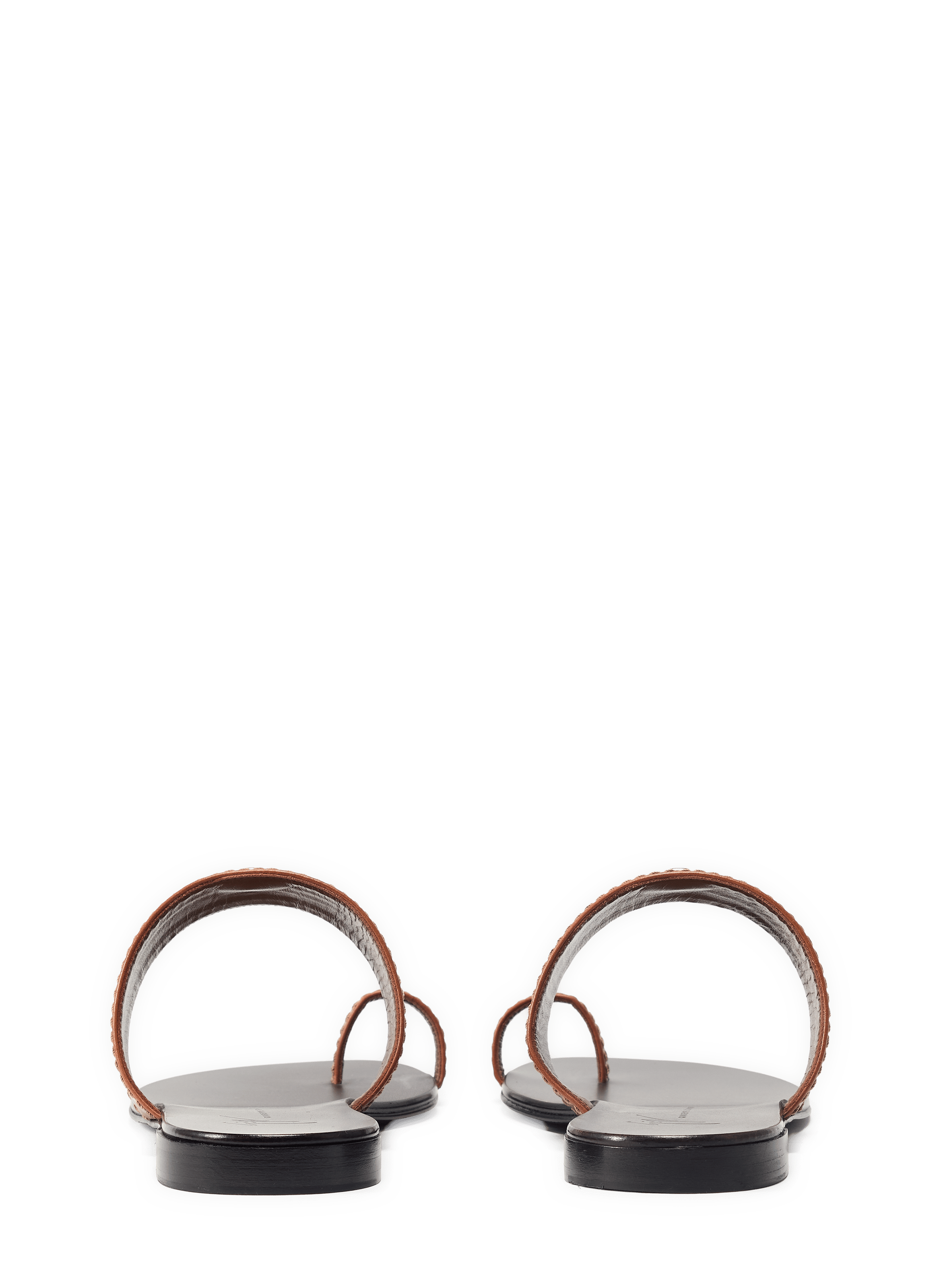 Sandales plates Nitis en cuir GIUSEPPE ZANOTTI Marron