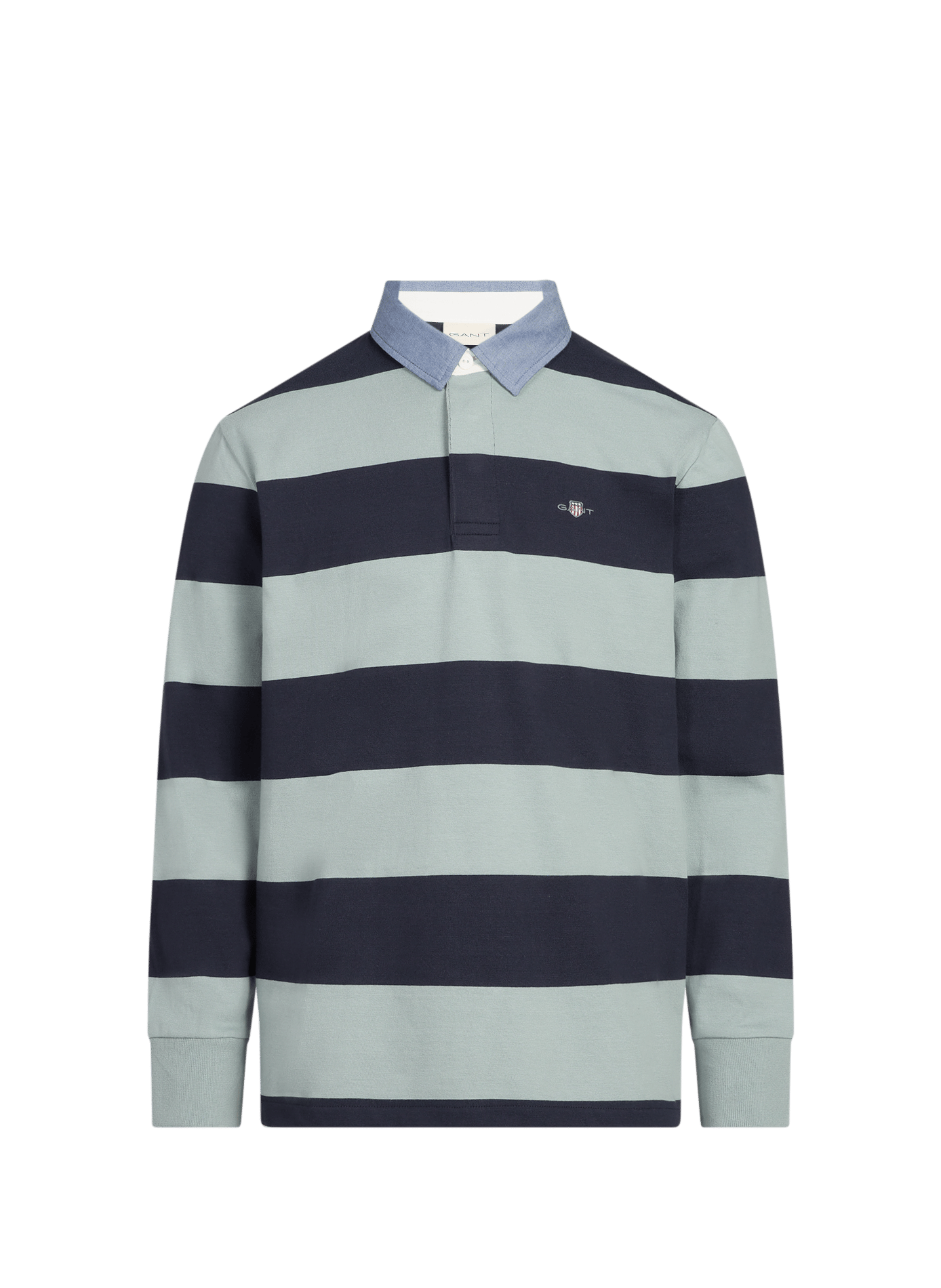 Long-sleeved cotton polo shirt GANT Green