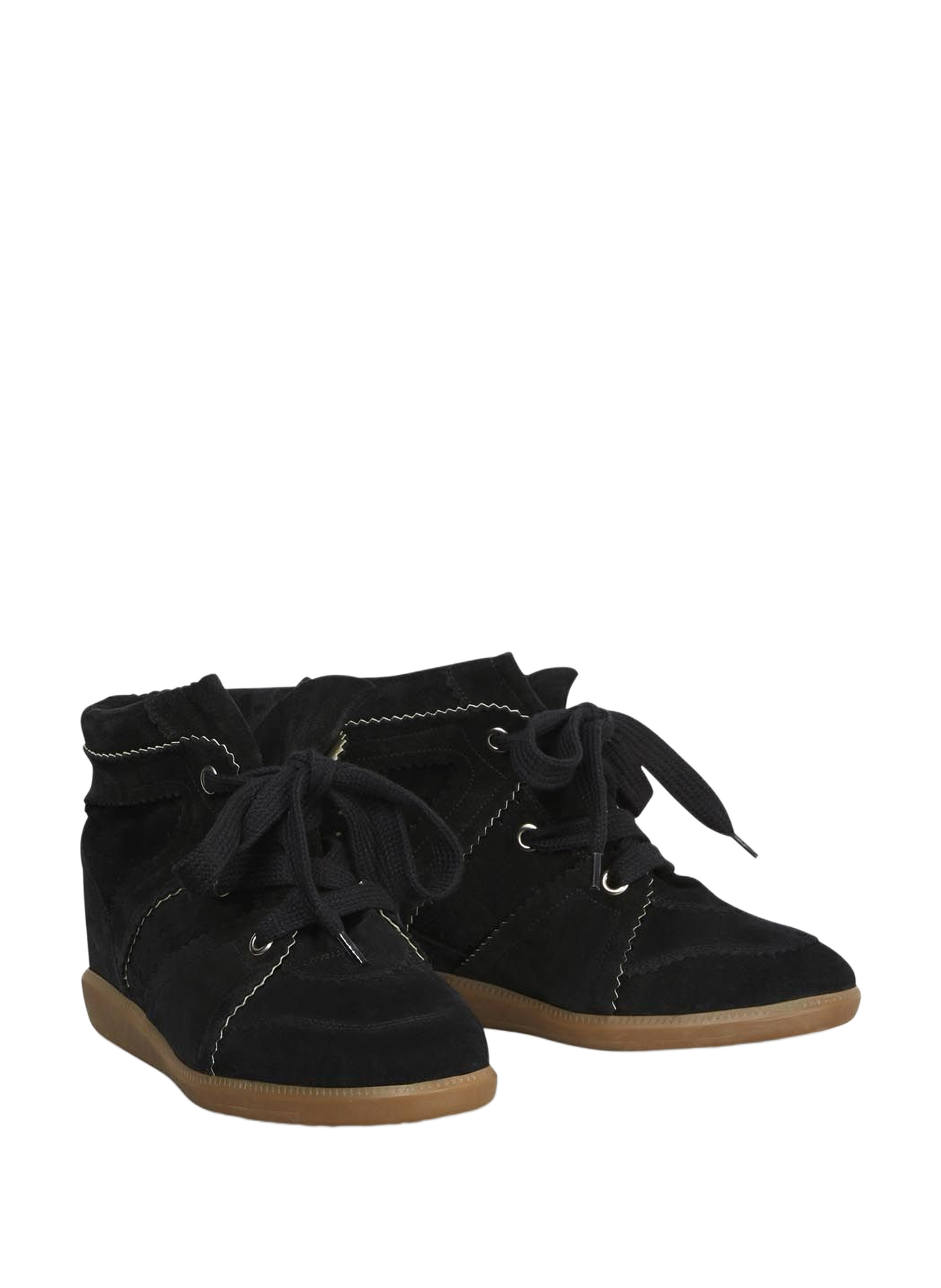 Bobby leather wedge sneakers ISABEL MARANT Black