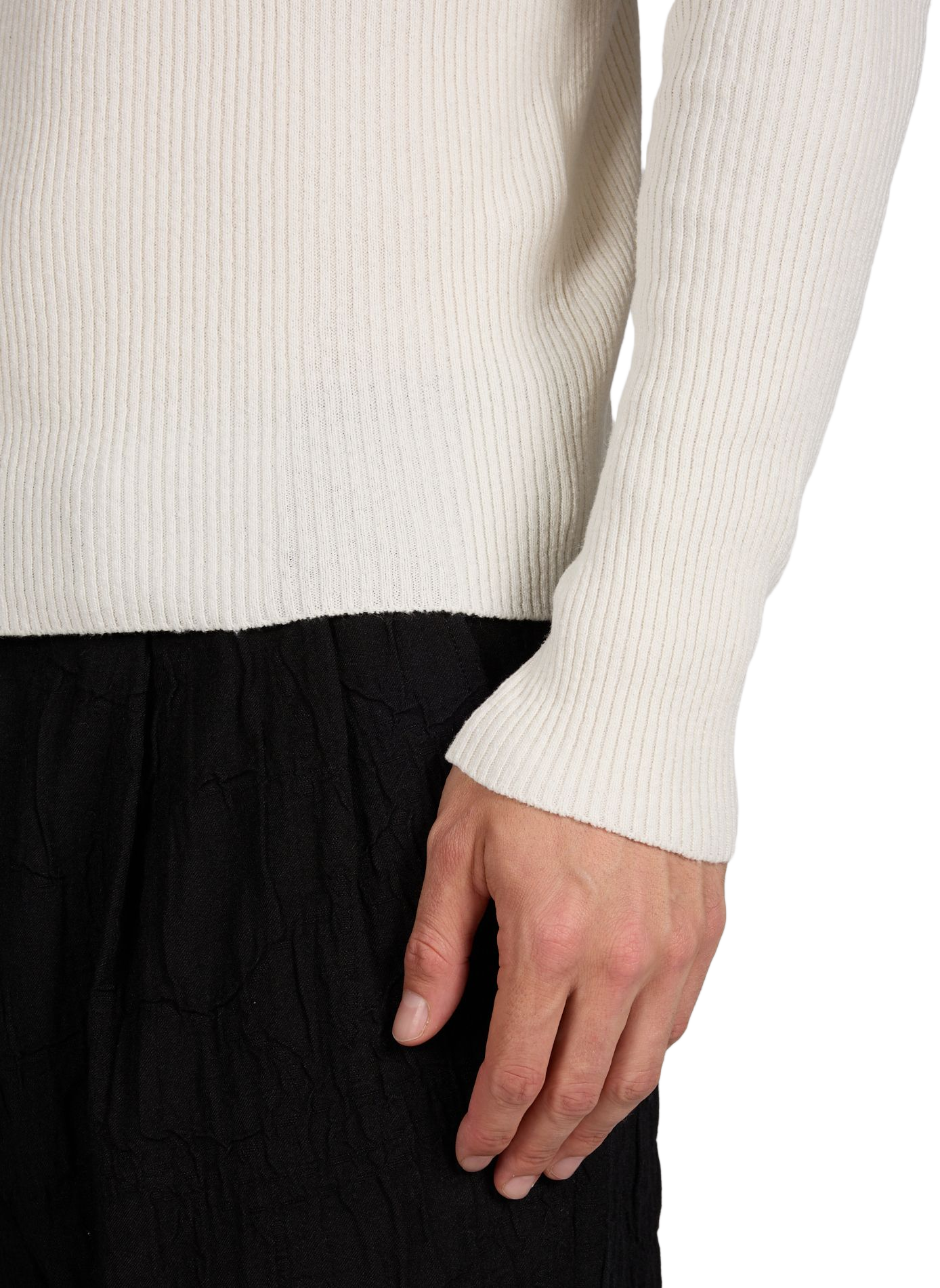 Pull ajusté en soie OUR LEGACY Beige
