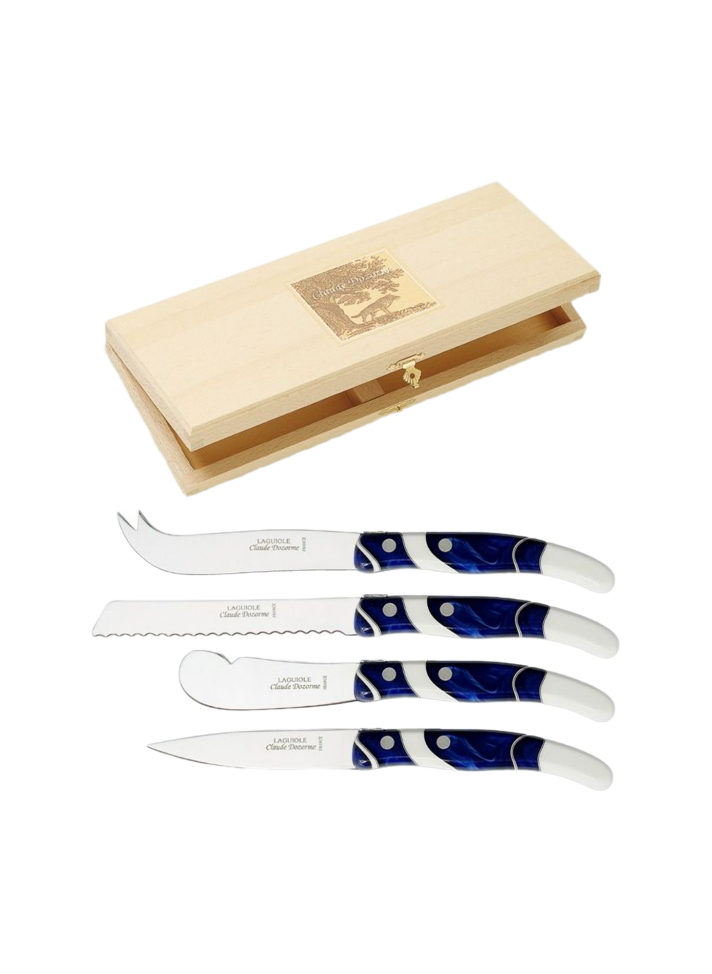 Set of 4 Berlingot knives DOZORME Blue