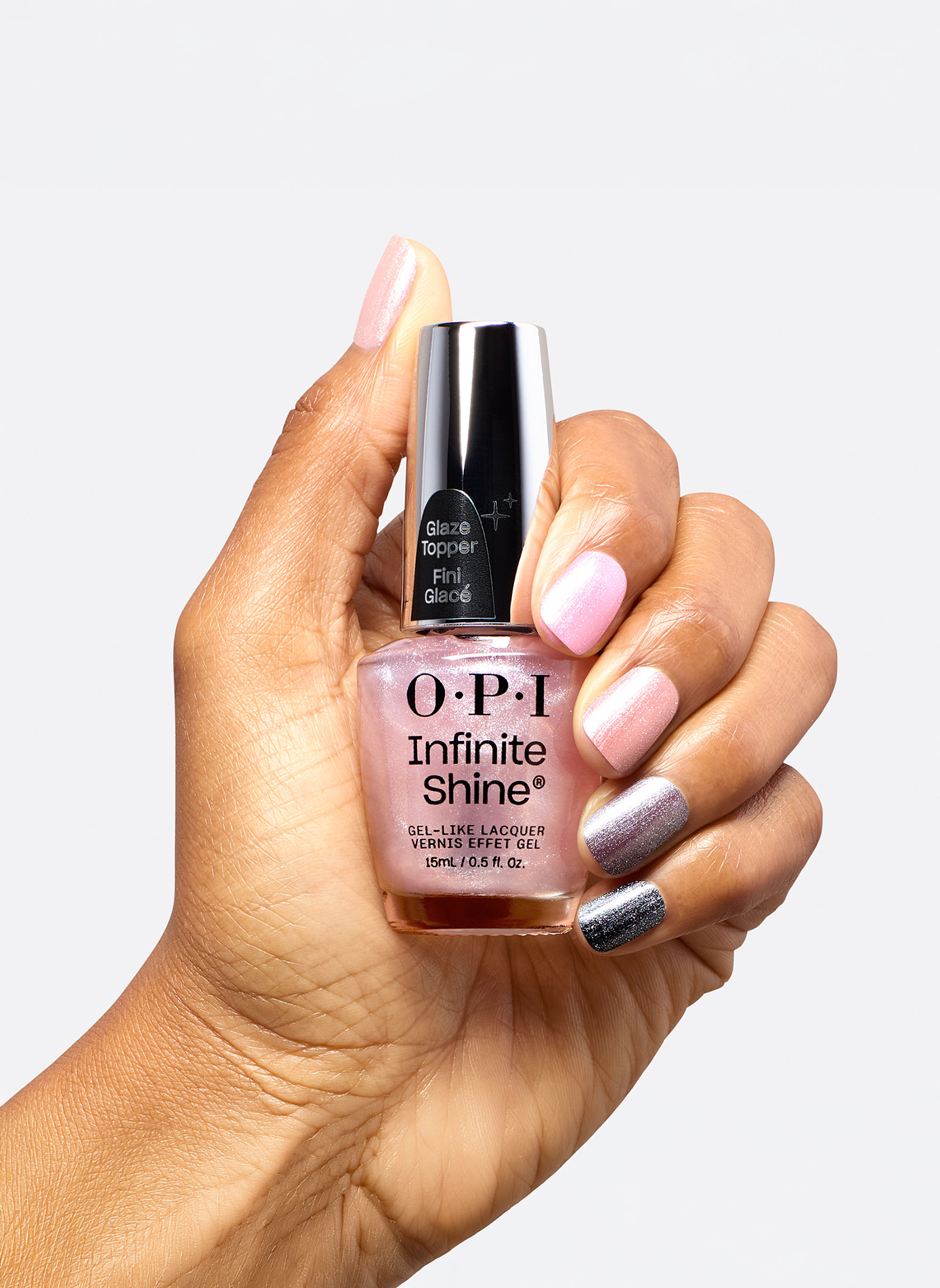 Glass Me Anything - Long-lasting gel effect nail polish, glazed finish OPI Argenté