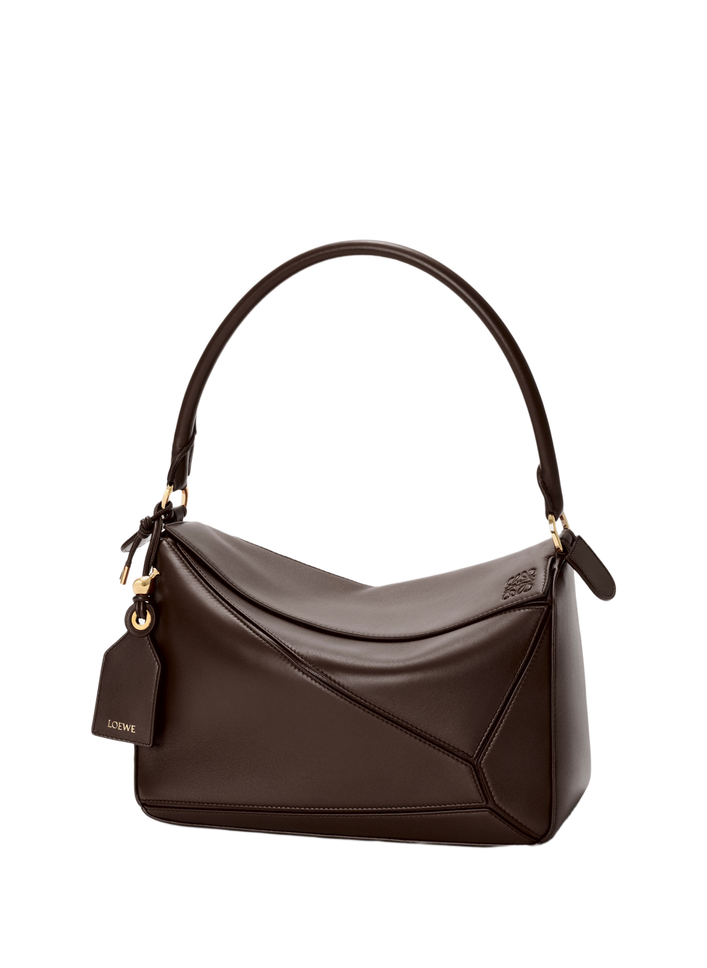 Mittleres Featherlight Puzzle-Tasche aus Lammnappaleder LOEWE Braun