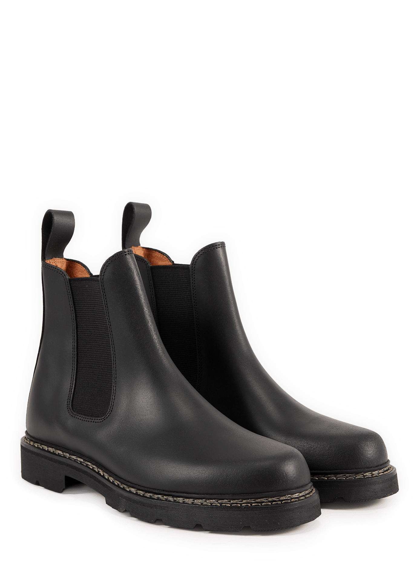 Leather ankle boots AIGLE Black