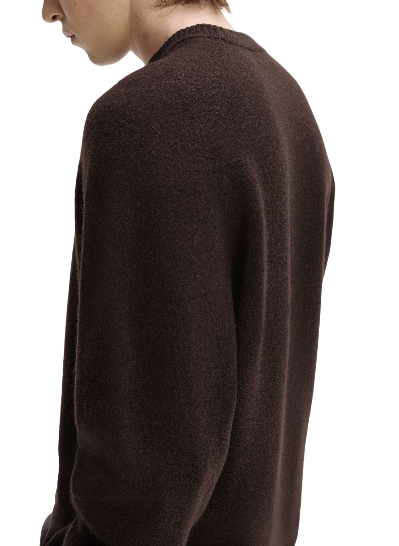 Gerader Rundhalsausschnitt-Pullover aus Wolle FRED PERRY Braun