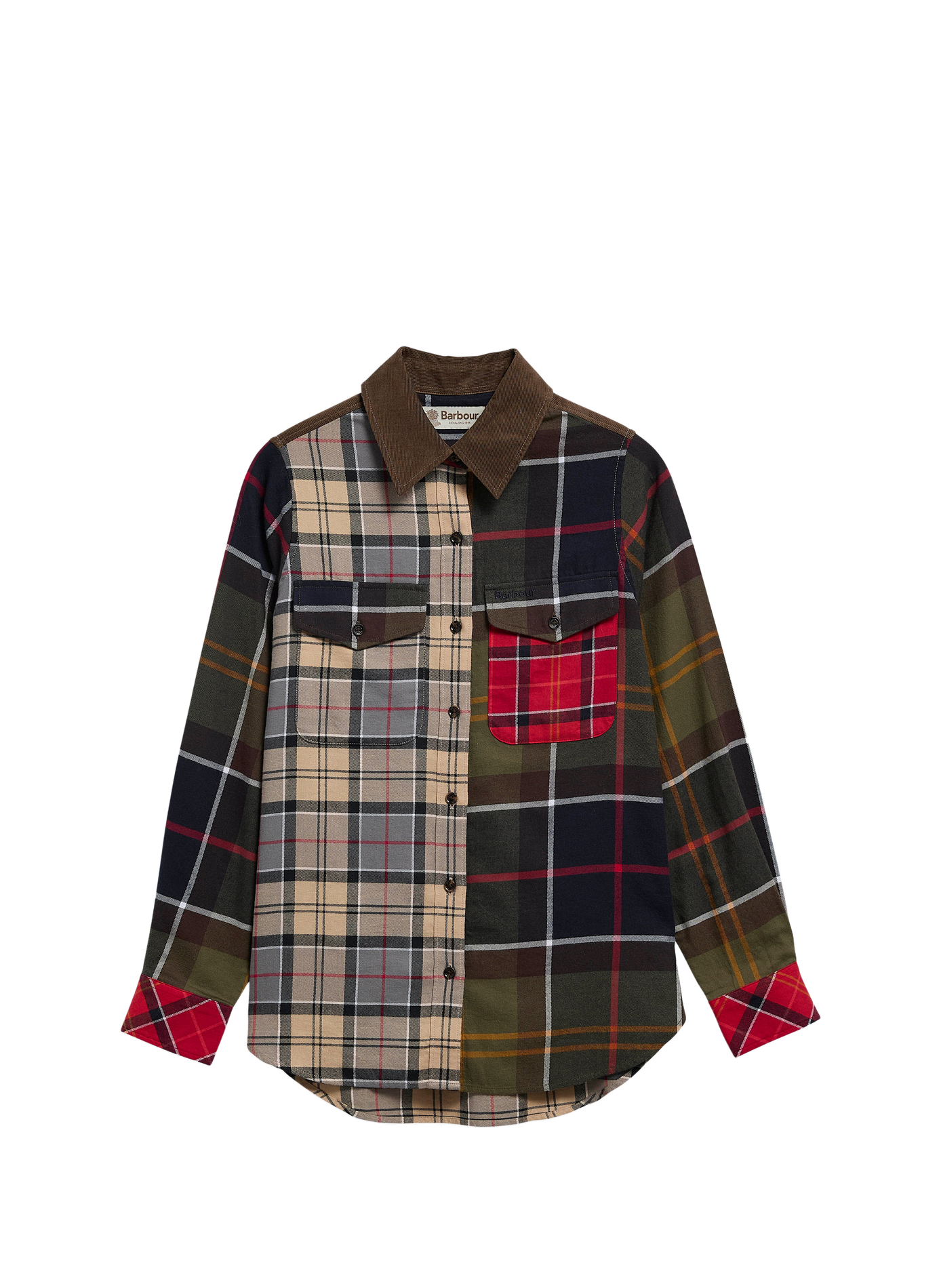 Gerade geschnittenes Hemd mit klassischem Karomuster aus Baumwolle BARBOUR Mehrfarbig
