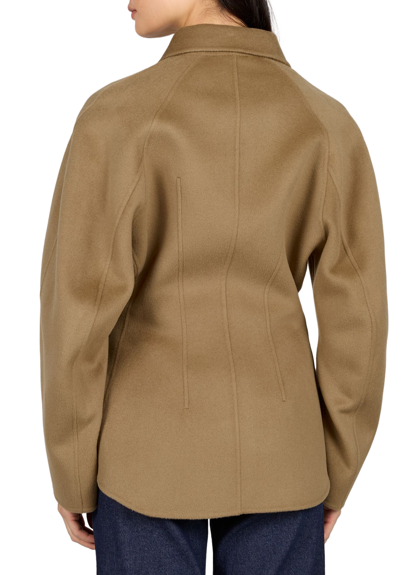 Veste sculpturale double face en laine et cachemire ROHE FRAMES Marron