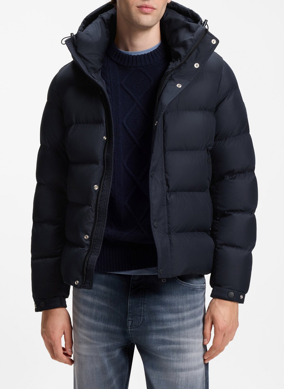 Doudoune col montant BOSS Bleu