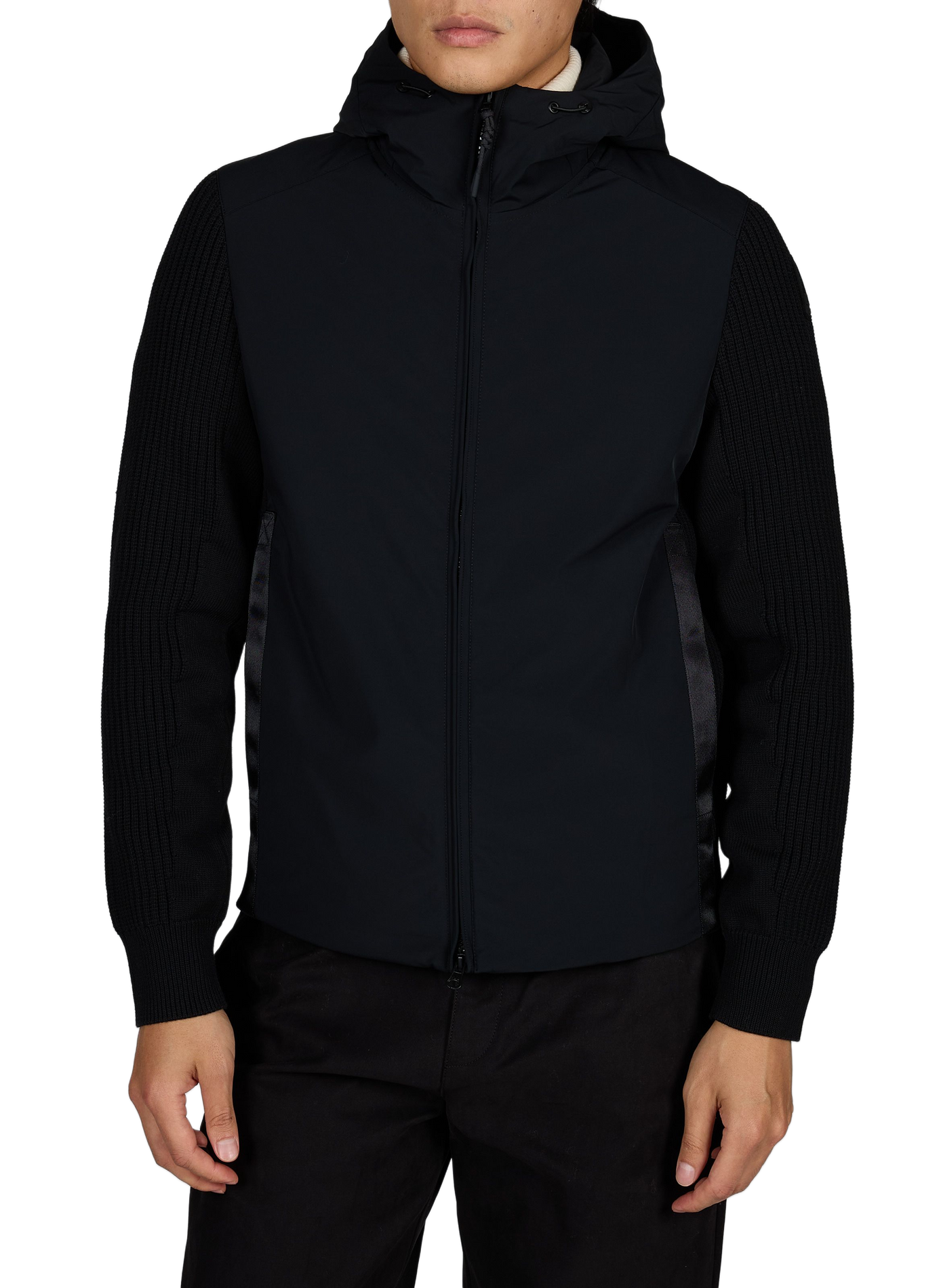 Blouson hybride Roche River côtelé PARAJUMPERS Noir