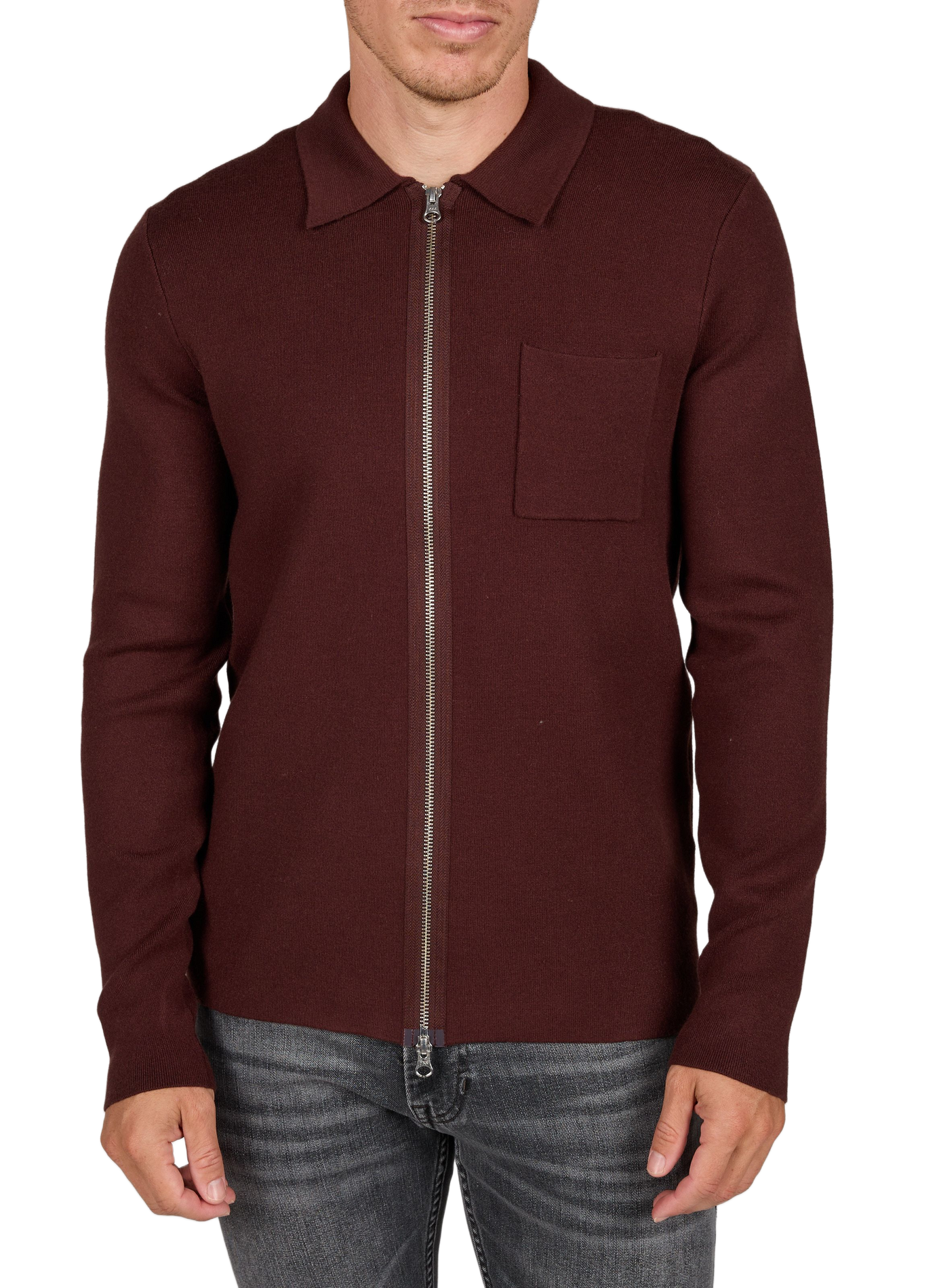 Gerader Polo-Pullover SAMSOE SAMSOE Braun