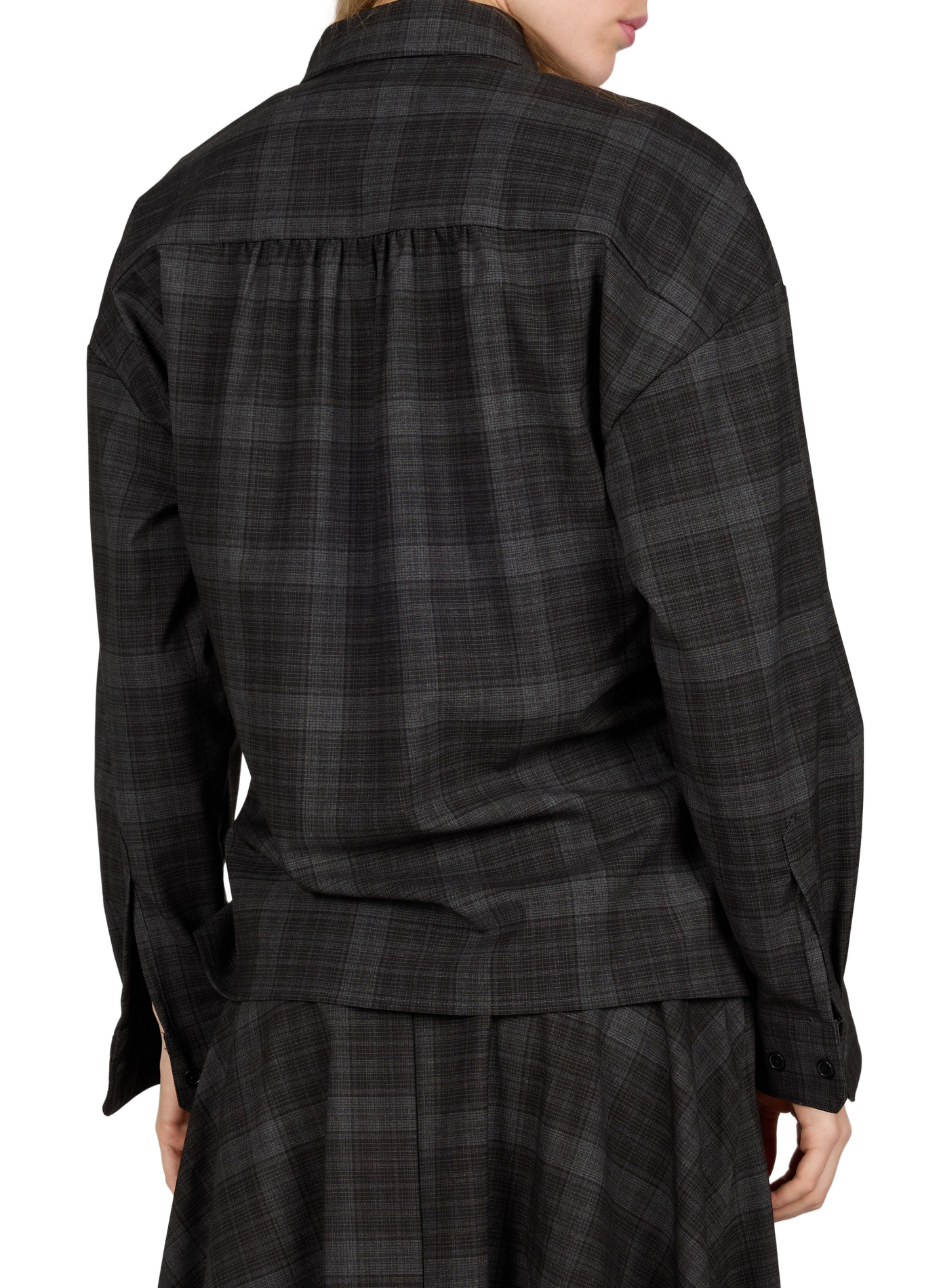 Oversized checked shirt OBJECT Black